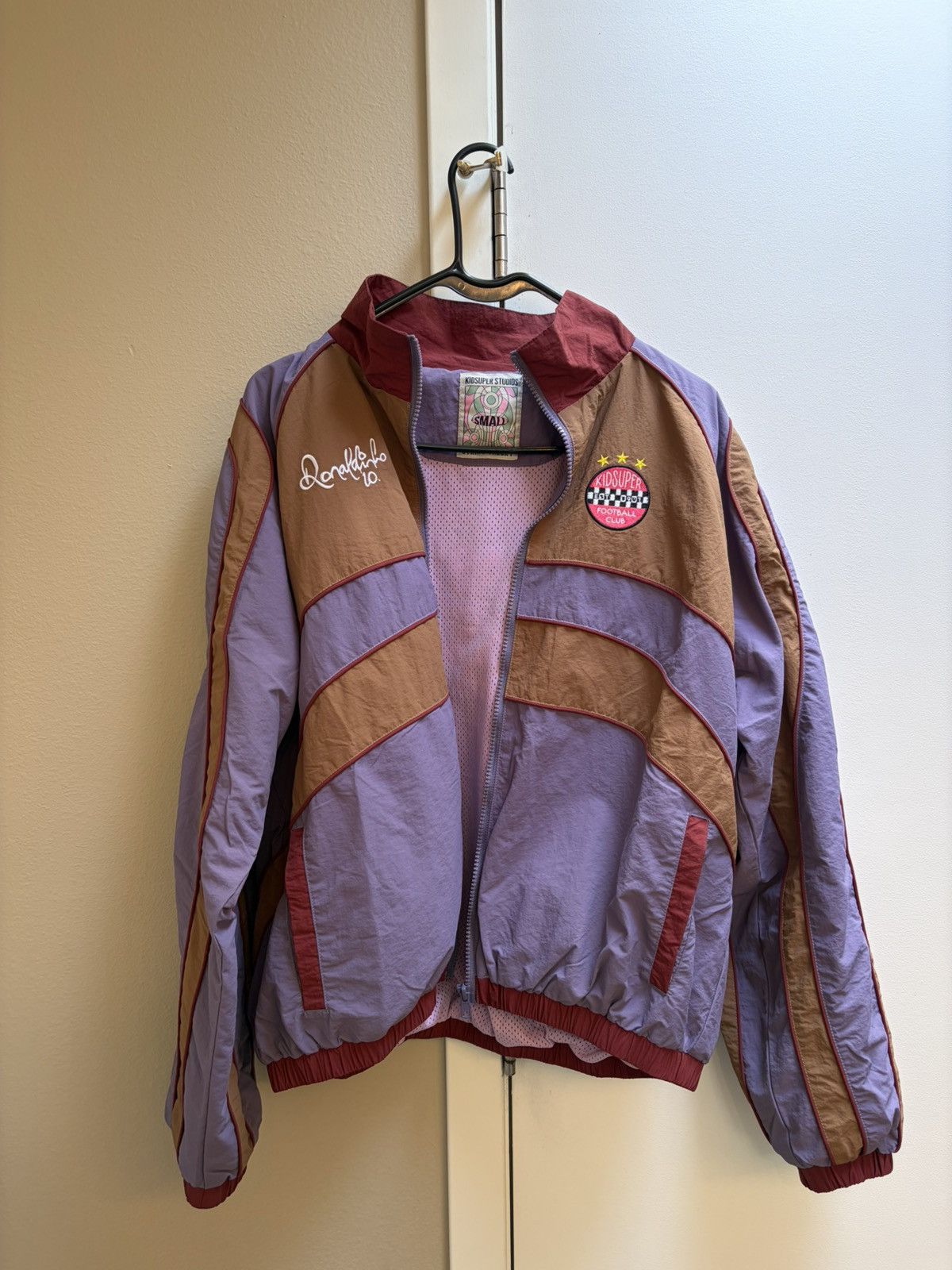 KidSuper RONALDINHO X KIDSUPER WINDBREAKER [BLUE/ RED / BROWN] Size US S / EU 44-46 / 1 - 3 Thumbnail