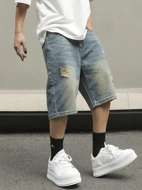 Other Kimura x Miki Jorts Vintage Washed Distressed Denim Size US 32 / EU 48 - 4 Thumbnail