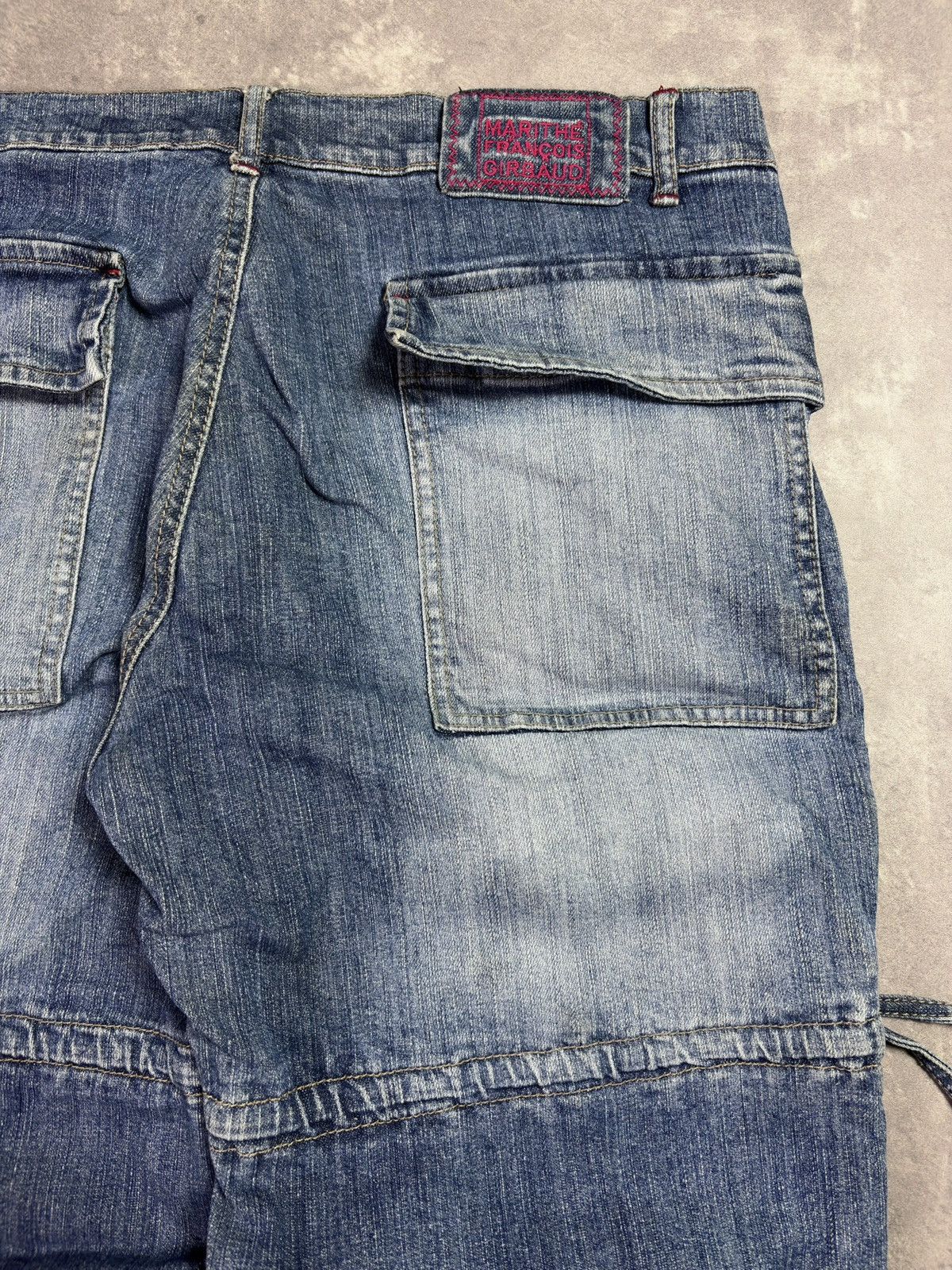 Marithe + Francois Girbaud 00s Marithe + Francois Girbaud Logo Bondage Straps Denim 32 Size US 32 / EU 48 - 16 Thumbnail