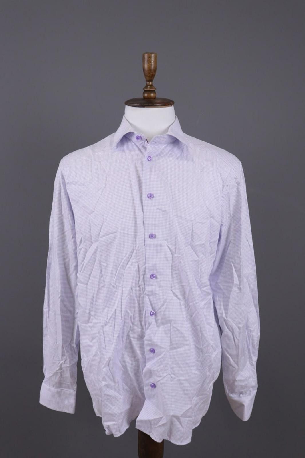 Eton Eton Contemporary Fit BLue Check Twill Shirt Sz 43 / 17 Size US M / EU 48-50 / 2 - 1 Thumbnail