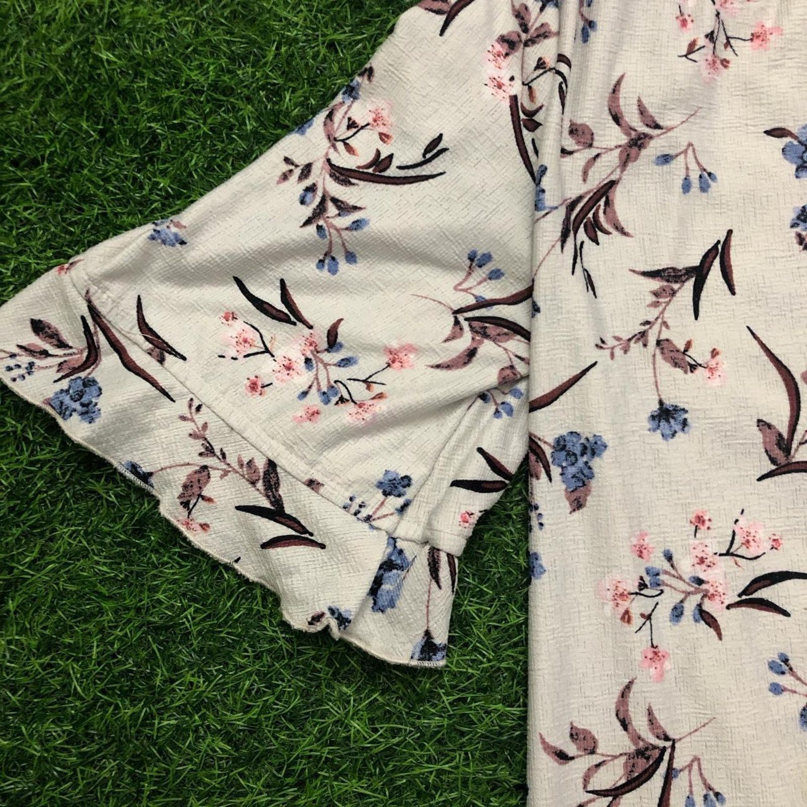 Other Women's Grey Floral Melloday Blouse Size L / US 10 / IT 46 - 3 Thumbnail