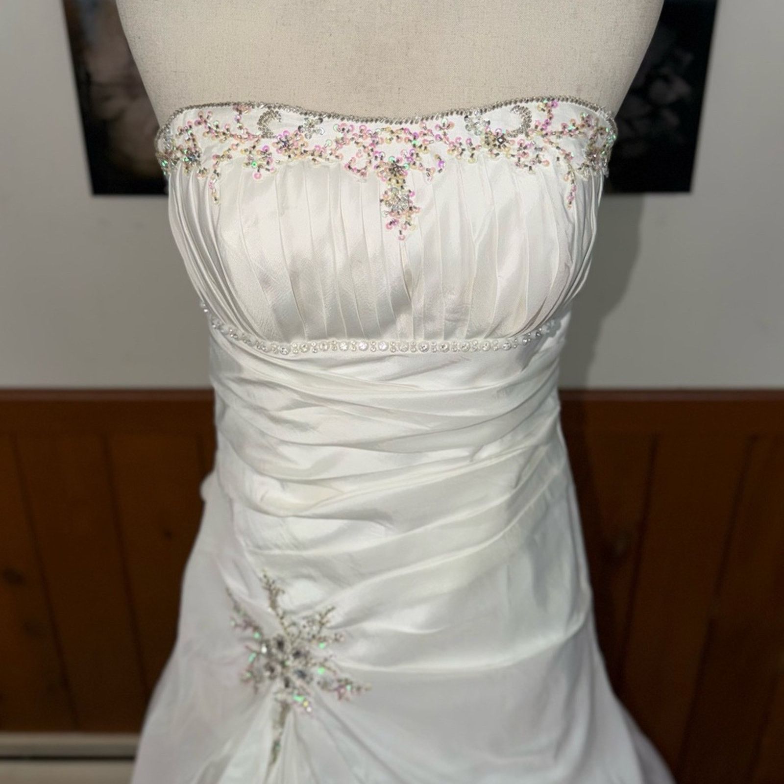 Other Beautiful New Vintage Y2K Cinderella Bridal Wedding Gown Size L / US 10 / IT 46 - 4 Thumbnail