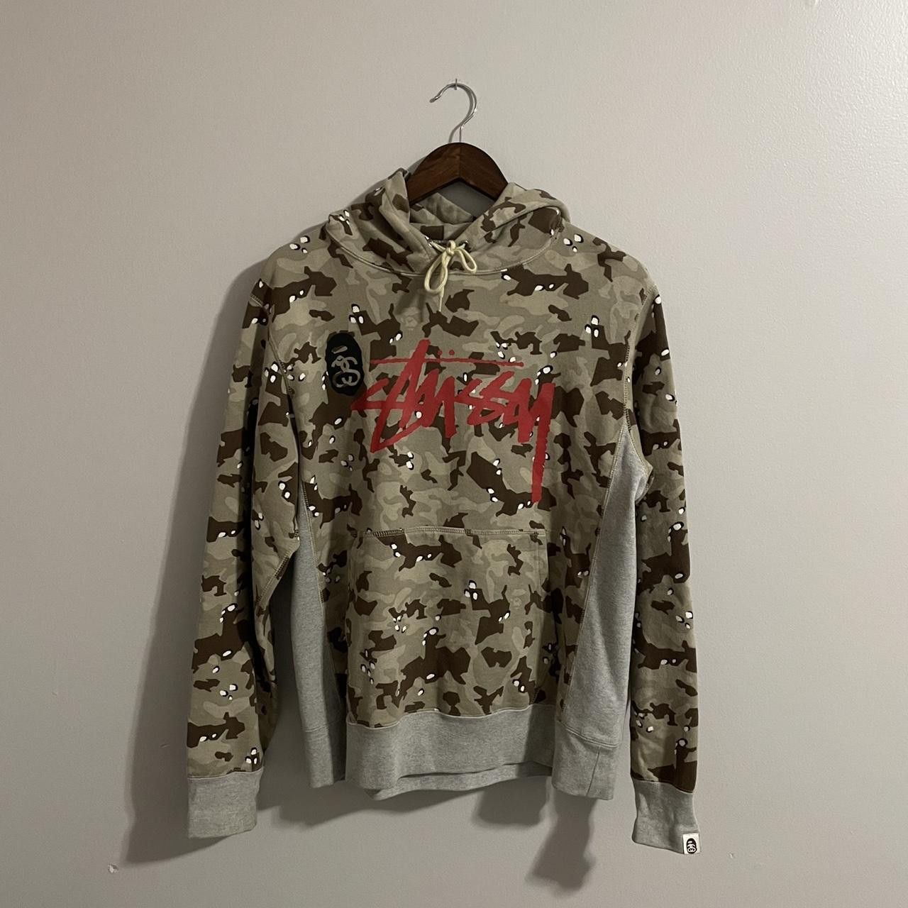 Bape × Stussy Stussy x Bape Camo Hoodie | Grailed