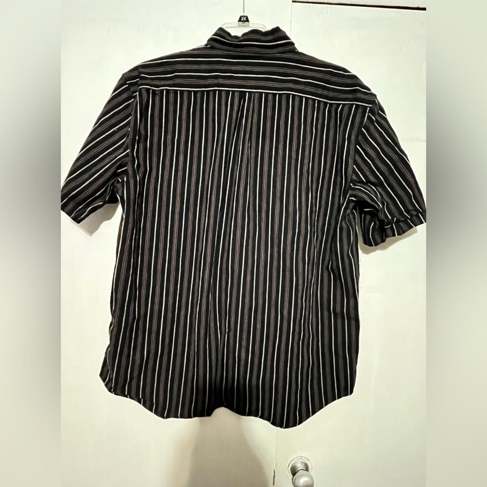 Harley Davidson Harley Davidson Mens Black Striped Button Up Shirt Size XL Size US XL / EU 56 / 4 - 5 Thumbnail