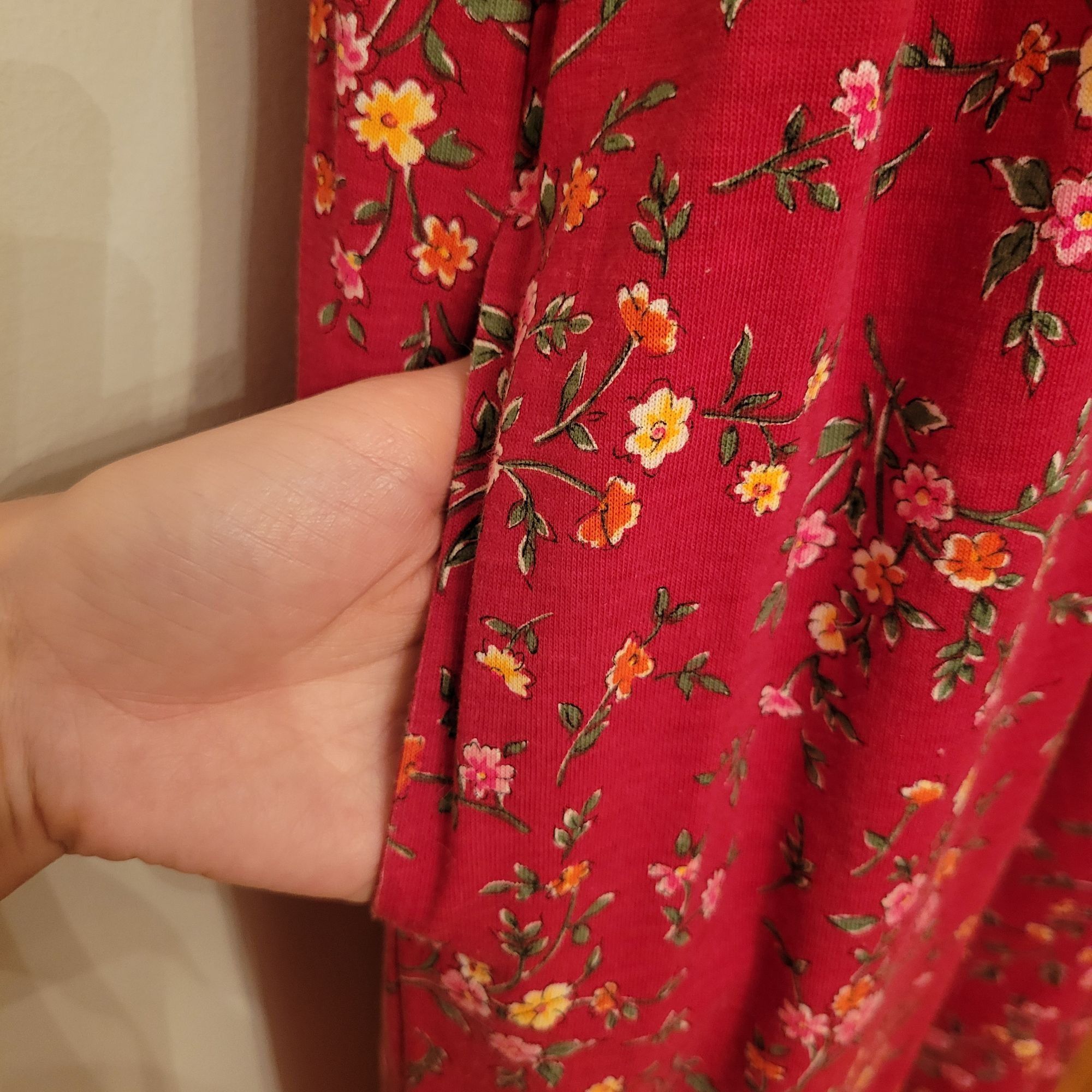 Vintage Erika Studio S Red Floral Sleeveless Maxi Dress Pockets Jump Size S / US 4 / IT 40 - 5 Thumbnail