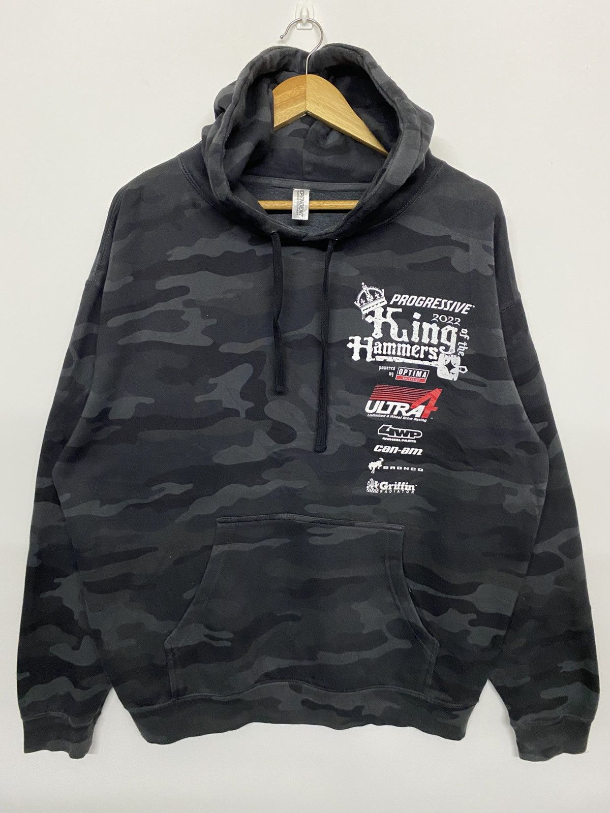 Japanese Brand King Hammers Race Of Kings Hoodie Camo Sweatshirt Size US XL / EU 56 / 4 - 3 Thumbnail