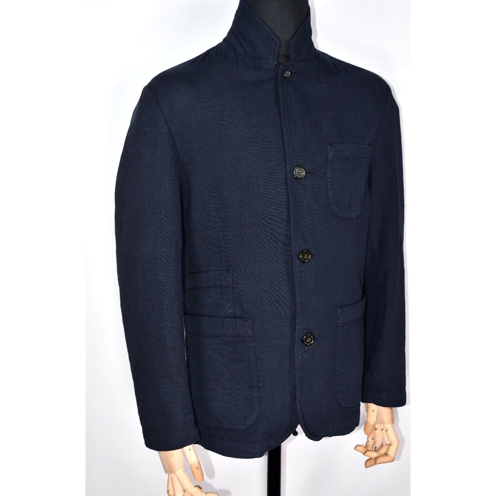 Universal Works Universal Works Blazer Jacket Mens L Cotton Blue 100% Cotton Solid Regular Vintage: No Size 42R - 6 Thumbnail