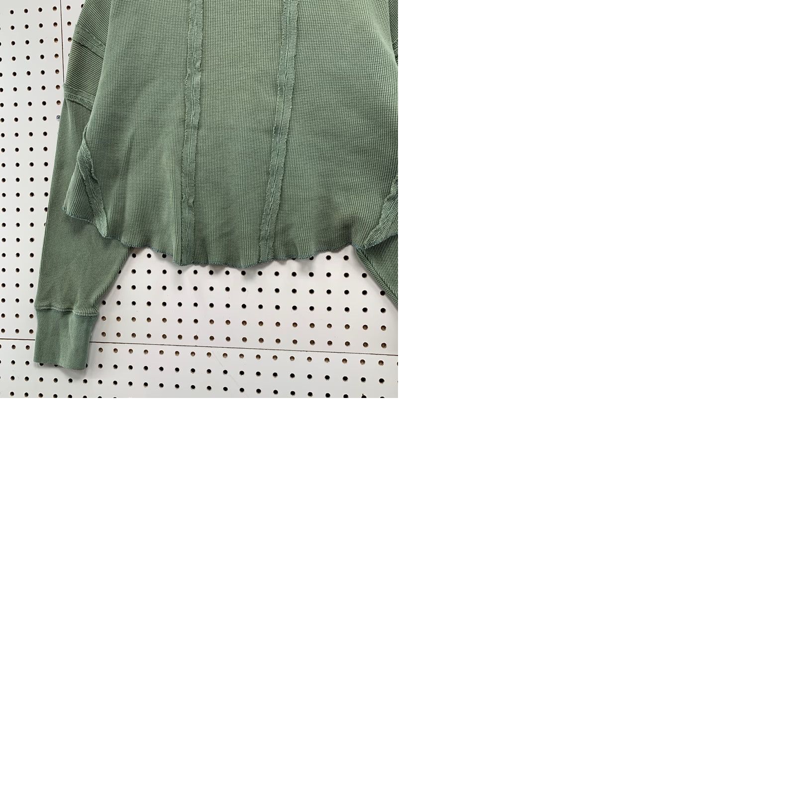 Free People Free People We The Free Thermal Top Womens XS Faded Green Heavyweight Hobo Boho Shirt Size XS / US 0-2 / IT 36-38 - 10 Thumbnail