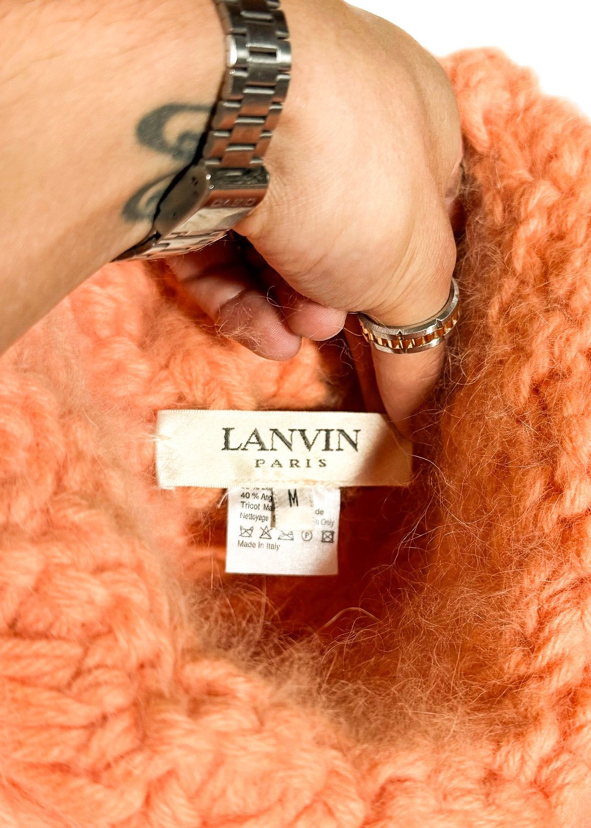 Lanvin Lanvin Orange Wool Angora Turtleneck Sweater Size M / US 6-8 / IT 42-44 - 4 Thumbnail