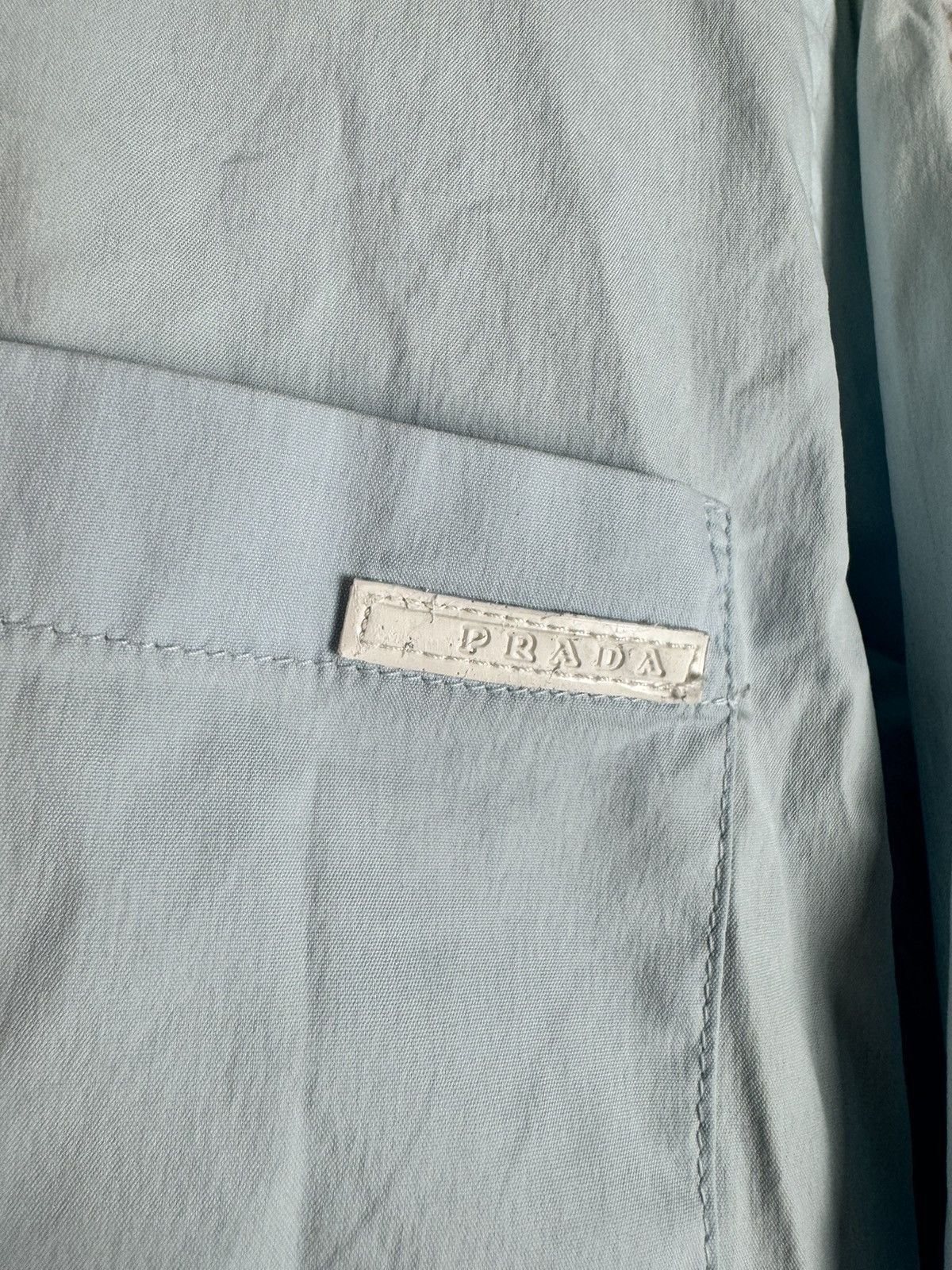 Prada Prada Milano Formal Designer Logo Pocket Shirt Size US L / EU 52-54 / 3 - 4 Thumbnail