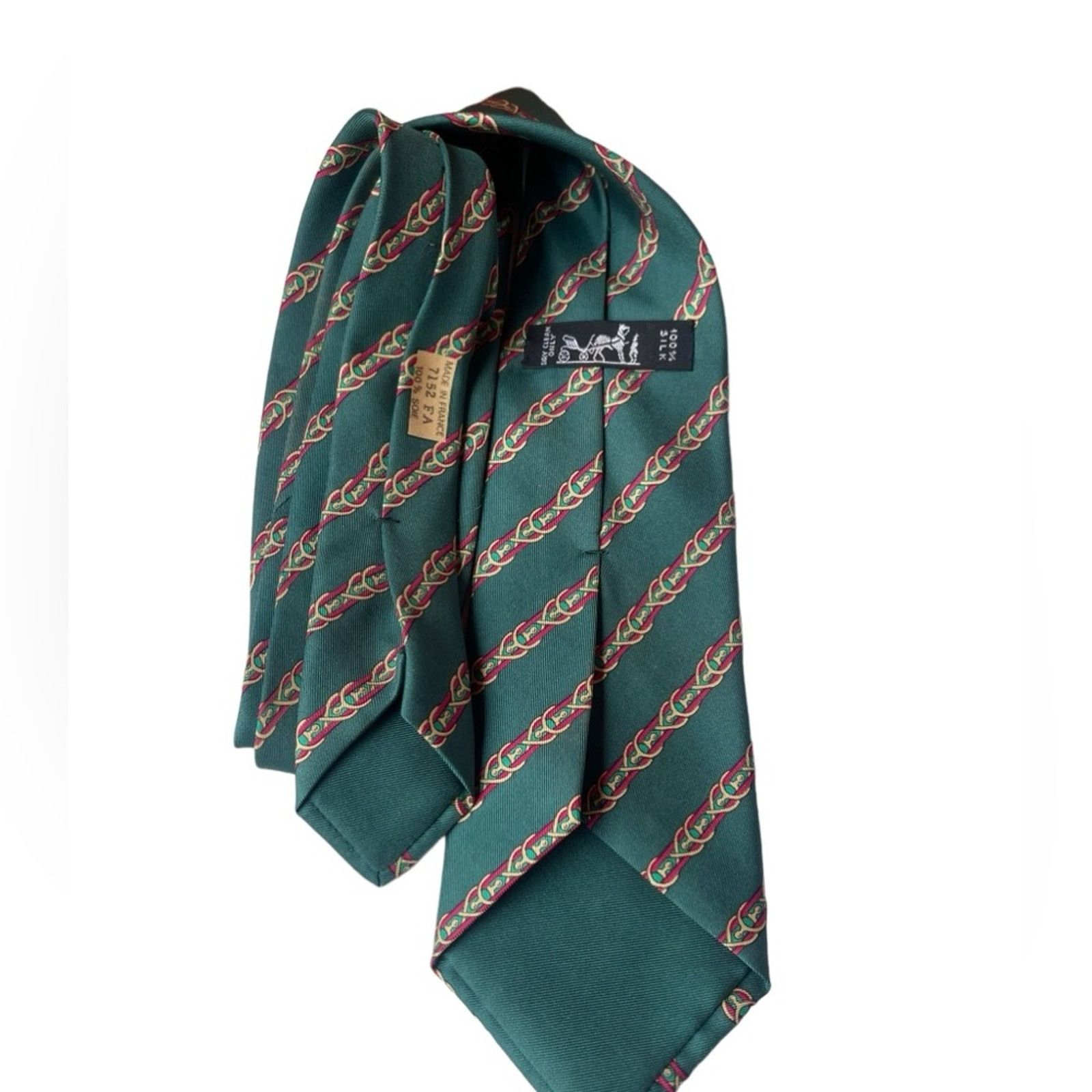 Hermes HERMÈS Silk Pattern Tie Size ONE SIZE - 4 Thumbnail