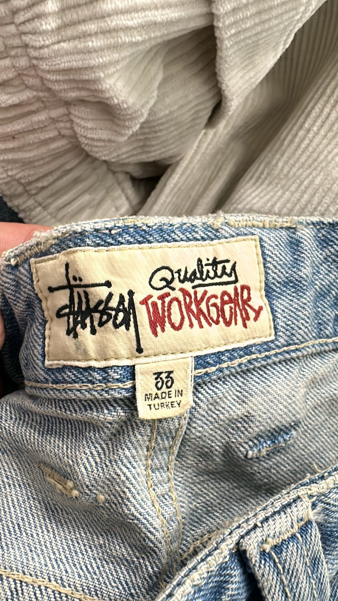 Stussy × Vintage Stussy Double Knee Work Pant Light Blue Size 33 Size US 33 - 6 Thumbnail