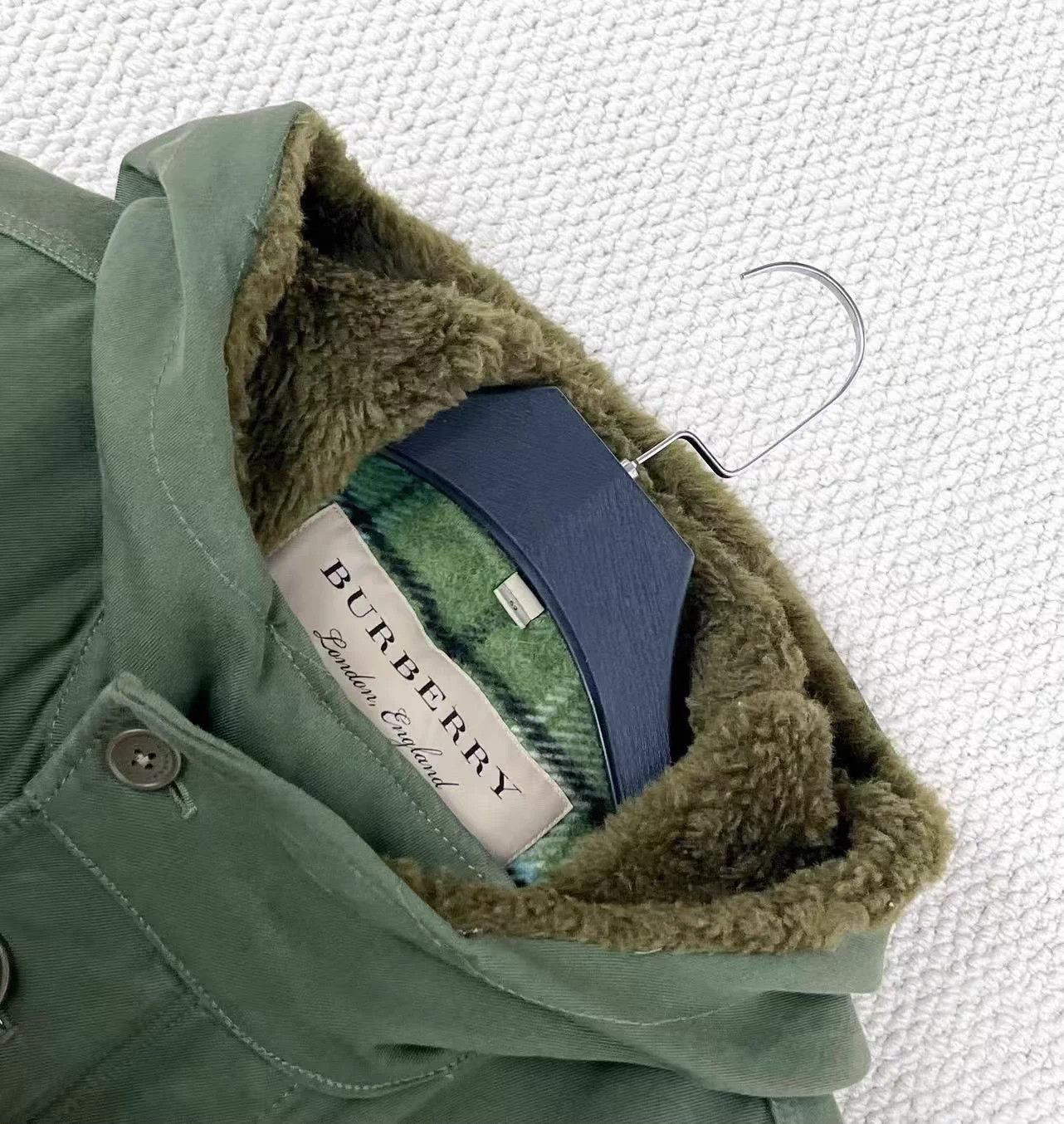 Burberry Burberry Military Green Wool Lined Hooded Trench 52 Size US L / EU 52-54 / 3 - 3 Thumbnail