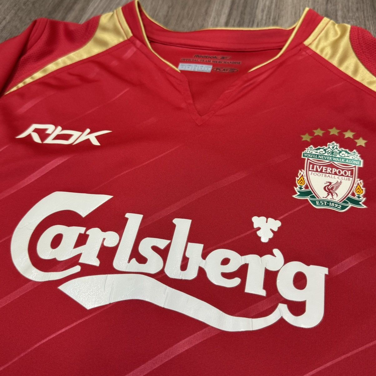 Reebok Liverpool 05/06 champions league home shirt #8 Gerrard Size US S / EU 44-46 / 1 - 3 Thumbnail