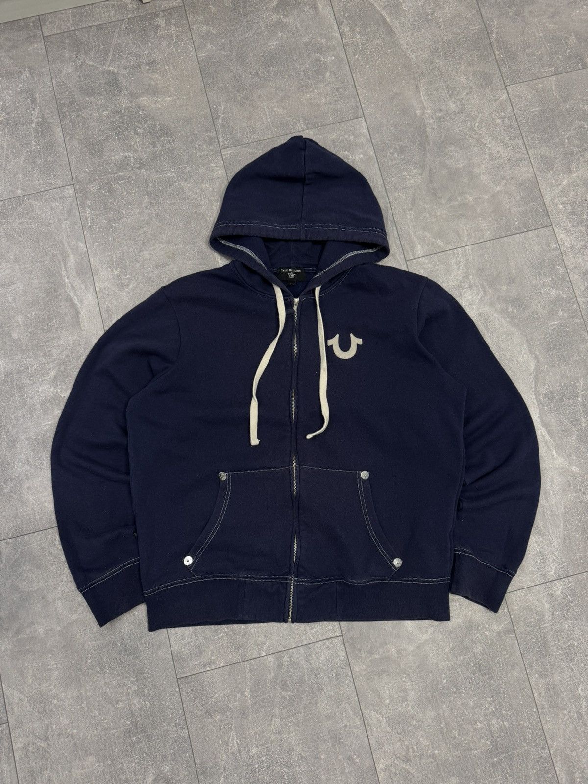 True Religion Vintage 90s True Religion Zip Hoodie LogoSupreme Style Size US L / EU 52-54 / 3 - 8 Thumbnail