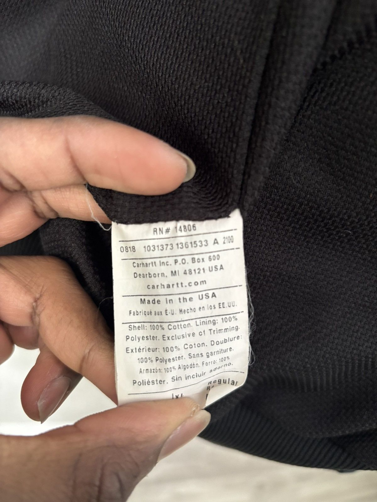 Carhartt Carhartt Black Hooded Jacket Size US XL / EU 56 / 4 - 8 Thumbnail