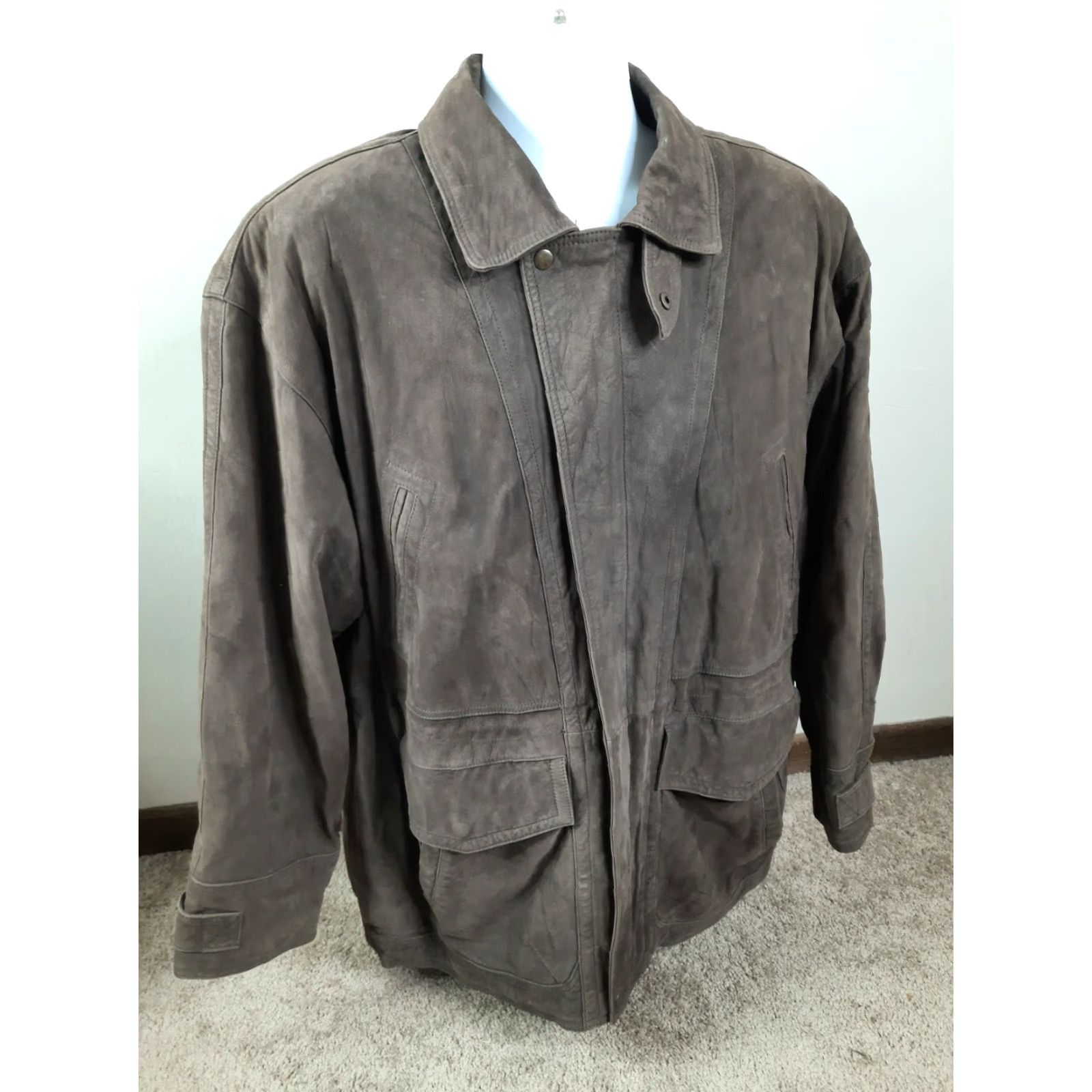 Vintage VINTAGE St. John's Bay Leather Bomber Jacket Men's XL Brown Coat Jacket Size US XL / EU 56 / 4 - 3 Thumbnail