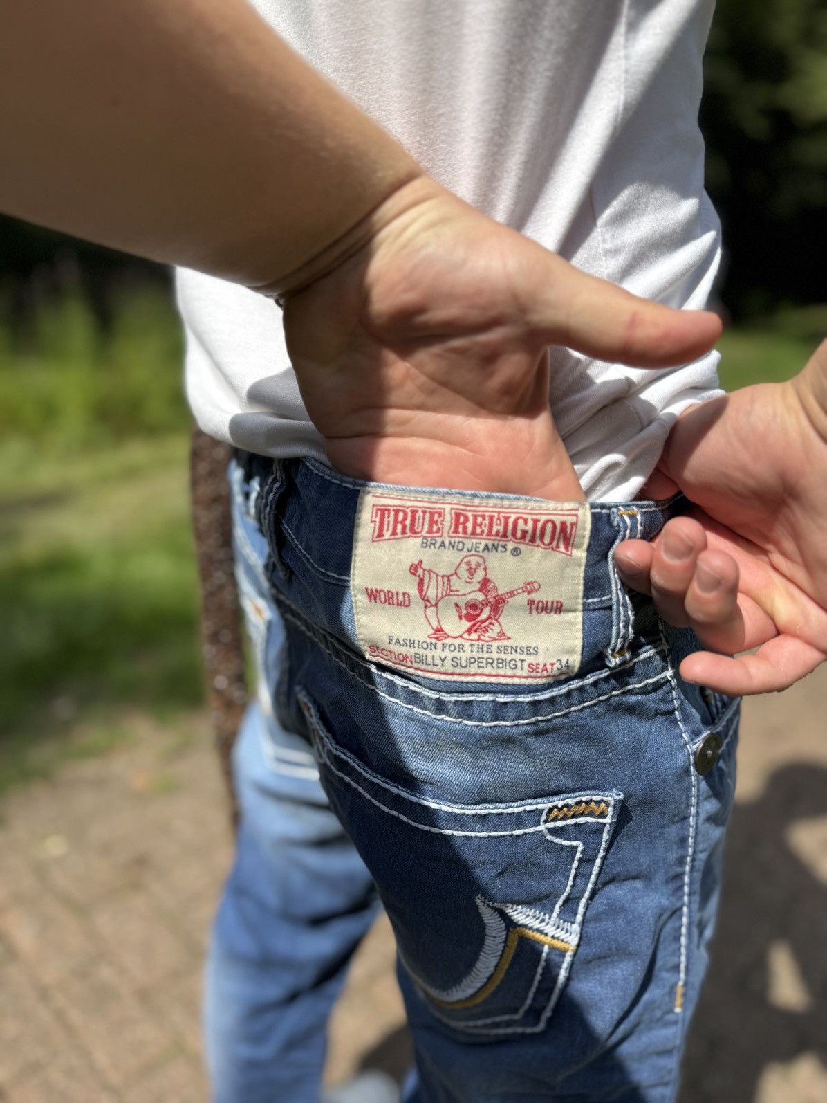 True Religion True Religion Made in USA Vintage Denim Jeans Avantgarde Y2K Size US 34 / EU 50 - 4 Thumbnail