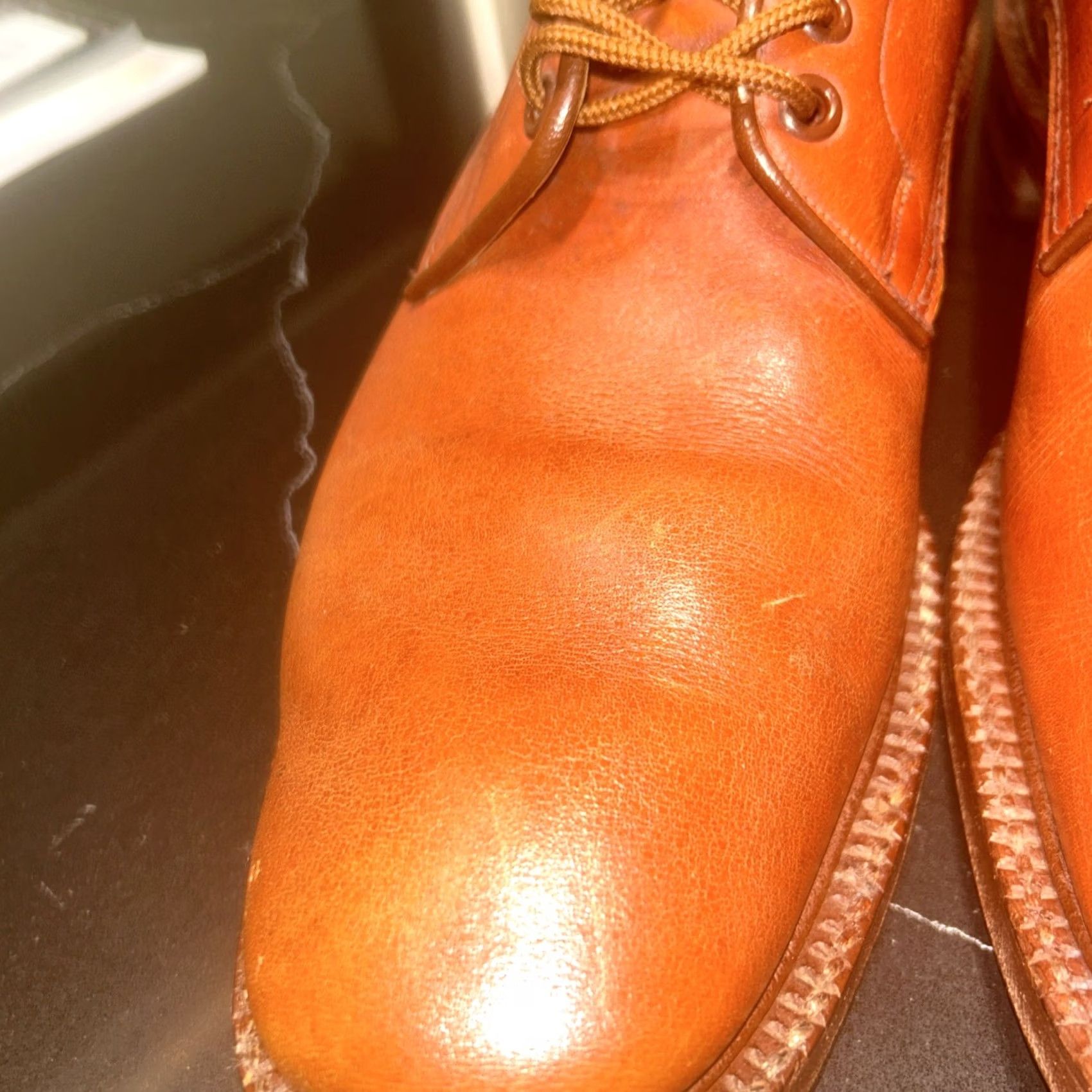 Tricker's VINTAGE Trickers Derby Shoes Men's Size 9 Tan Brown Leather Woodstock Handmade England Designer Size US 9 / EU 42 - 6 Thumbnail