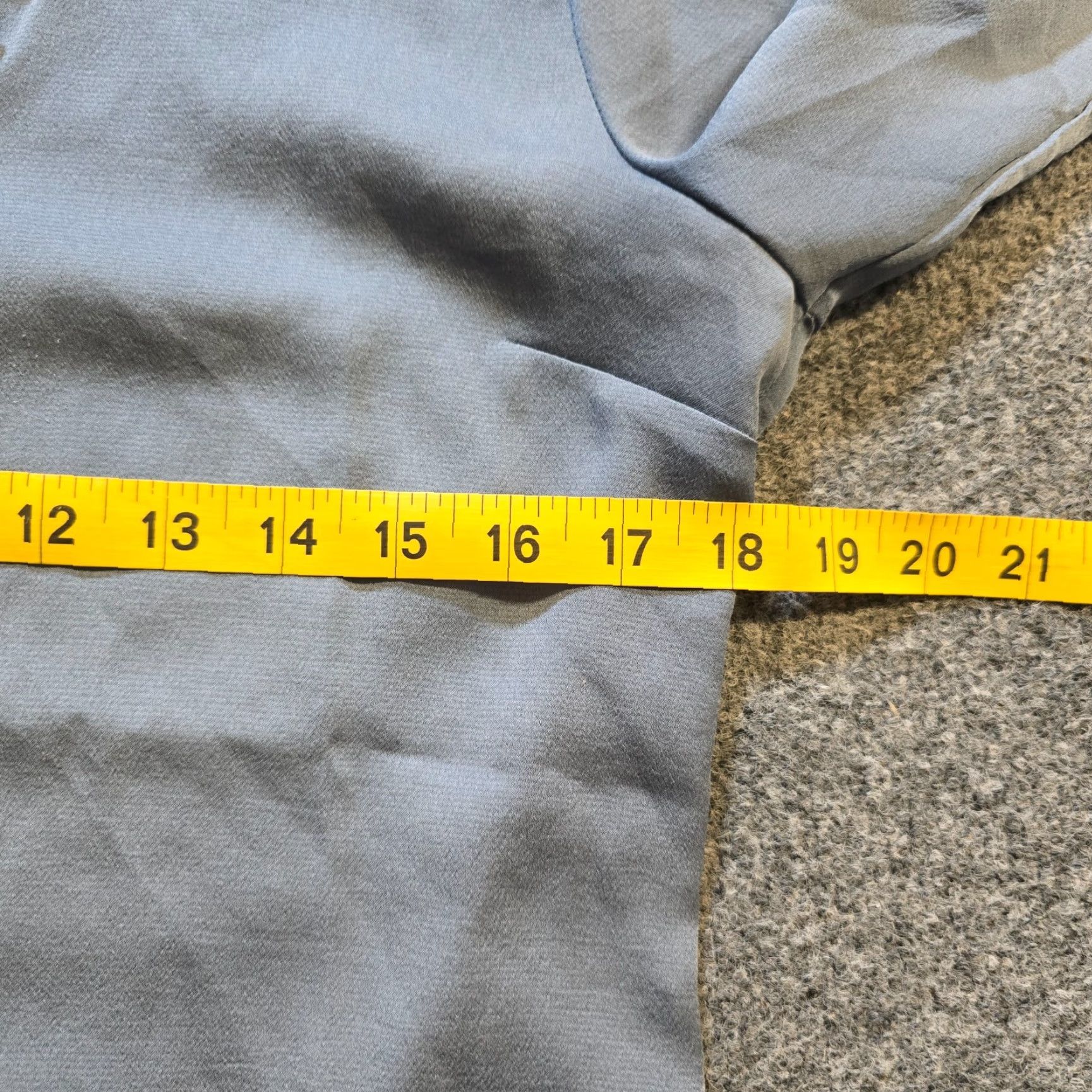 Express Express Shirt Womens Small Gray Portofino Slim Ruffle Long Sleeve Career Capsule Size S / US 4 / IT 40 - 6 Thumbnail