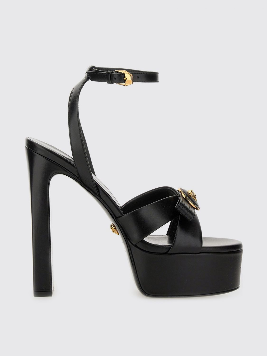 Versace Versace Heeled Sandals Woman Black Size US 9 / IT 39 - 1 Thumbnail