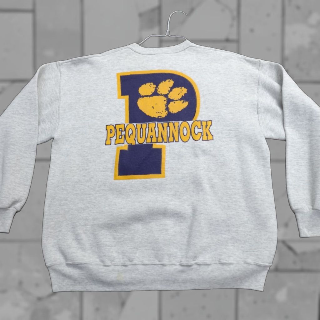 Vintage VINTAGE Pequannock Panthers Sweatshirt Large Gray Crew Neck Men Senior? Size US L / EU 52-54 / 3 - 1 Thumbnail