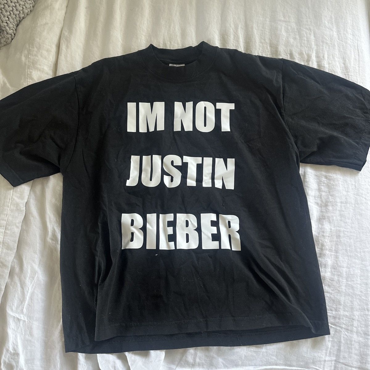 Other Black “Im not justin bieber” T-shirt Size US S / EU 44-46 / 1 - 1 Thumbnail