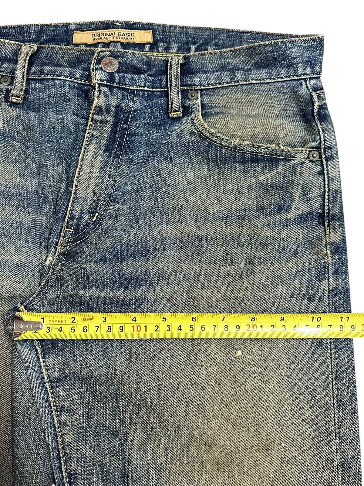 Japanese Brand Vintage Japanese Uniqlo Mud Wash Distressed Baggy Jeans Size US 33 - 14 Thumbnail
