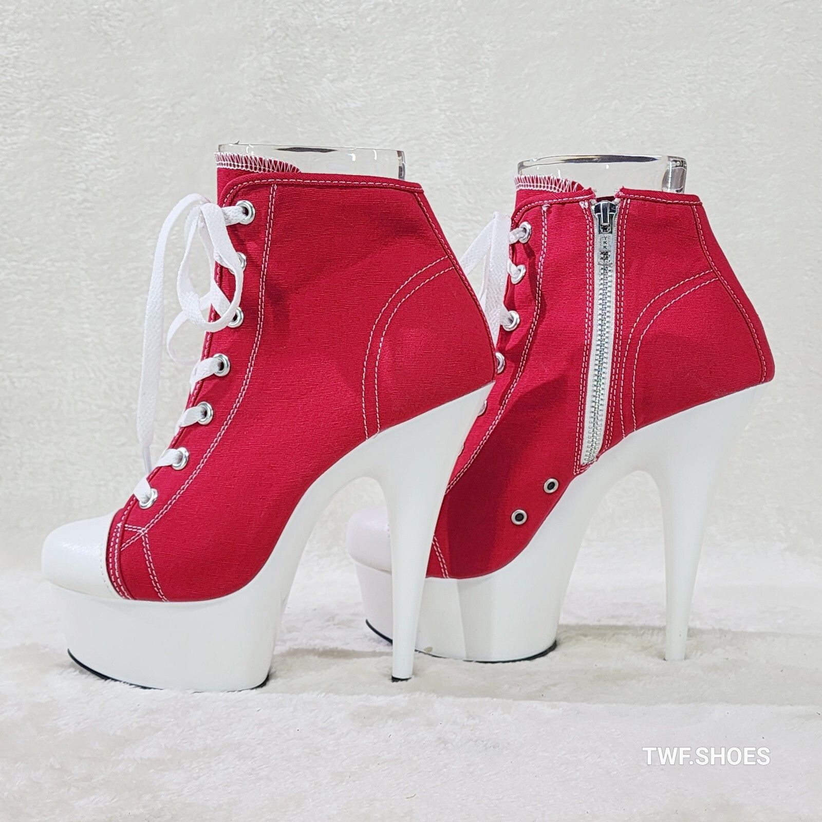 Other 600SK UV High Heel Platform Sneakers Delight Red White Black Size US 12 / IT 42 - 2 Thumbnail