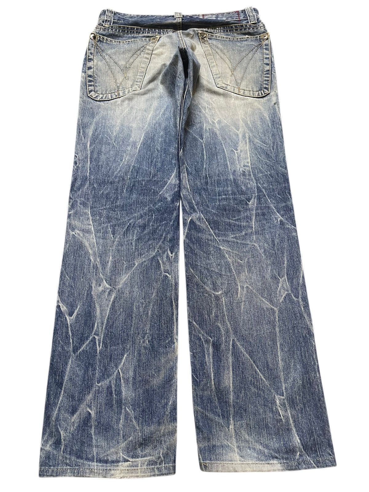 If Six Was Nine Vintage Japanese Brand Faded Thunder Wash Style Loose Jeans Size US 32 / EU 48 - 2 Thumbnail