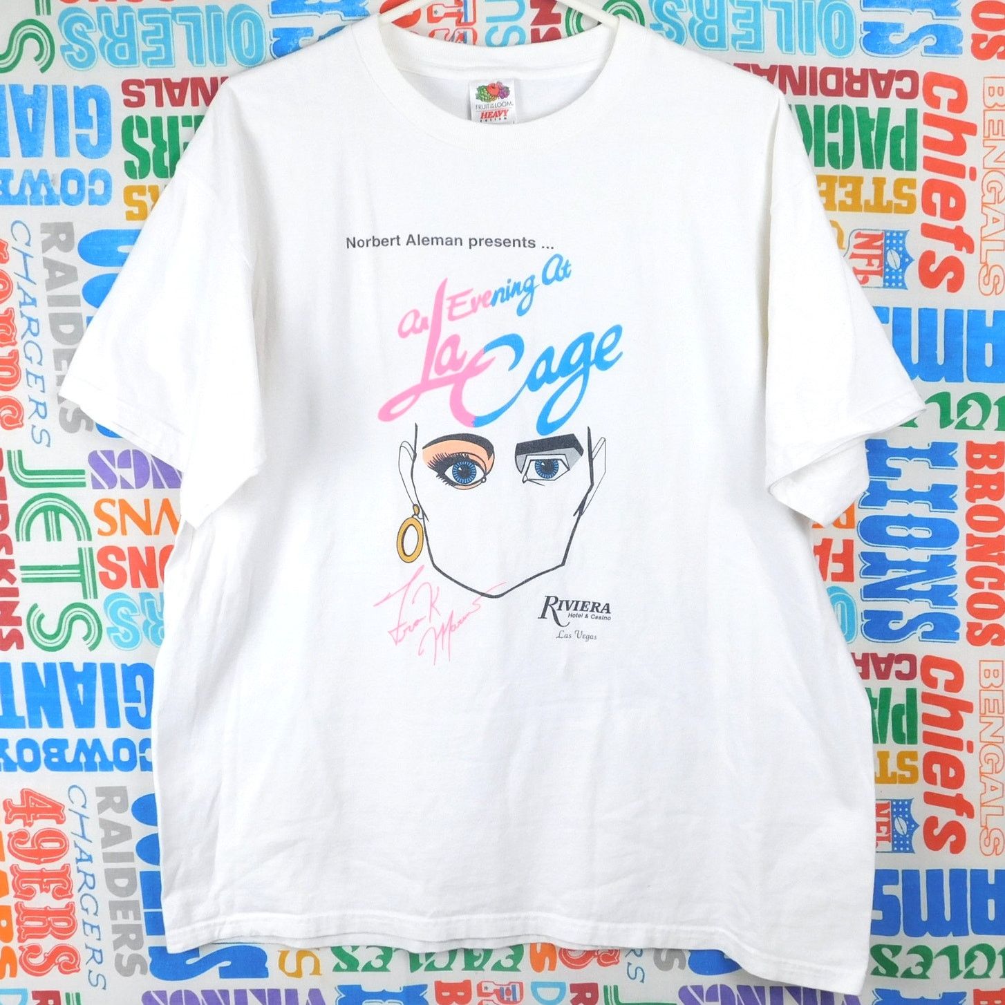 Fruit Of The Loom An Evening At La Cage Riviera Casino T Shirt Size XL Y2K Size US XL / EU 56 / 4 - 1 Thumbnail