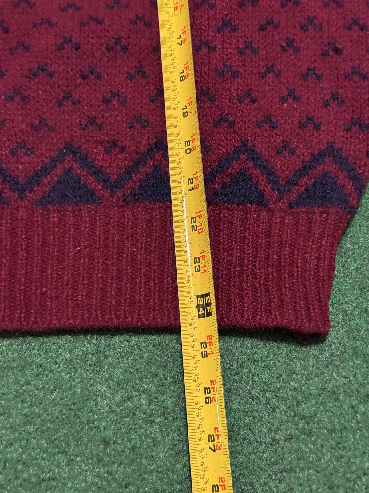 Vintage Vintage Birds Eye Wool Blend Red S/M Knit 21x24 Sweater Size US S / EU 44-46 / 1 - 5 Thumbnail