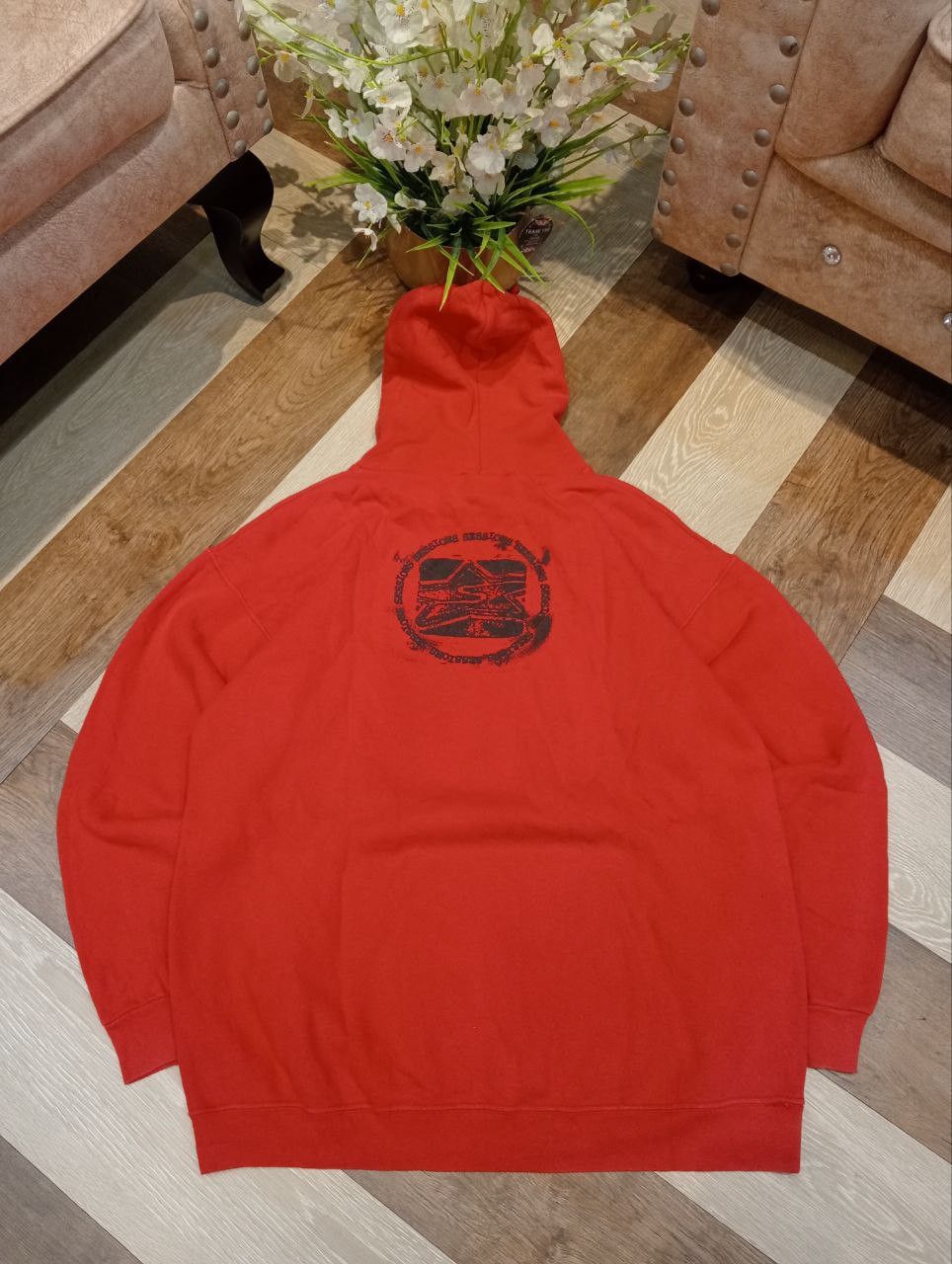Sessions VINTAGE SESSIONS SKATEBOARDS OVERSIZED HOODIE - SIZE L - RED Size US L / EU 52-54 / 3 - 8 Thumbnail