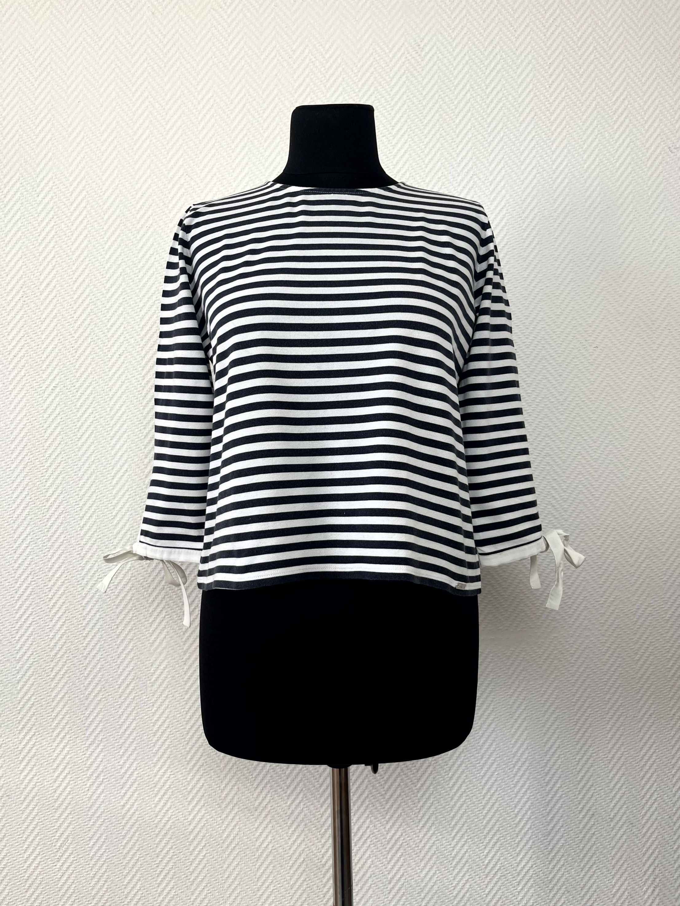 Fay Fay Striped White Sweatshirt 3/4 Sleeves Size S Size S / US 4 / IT 40 - 13 Thumbnail