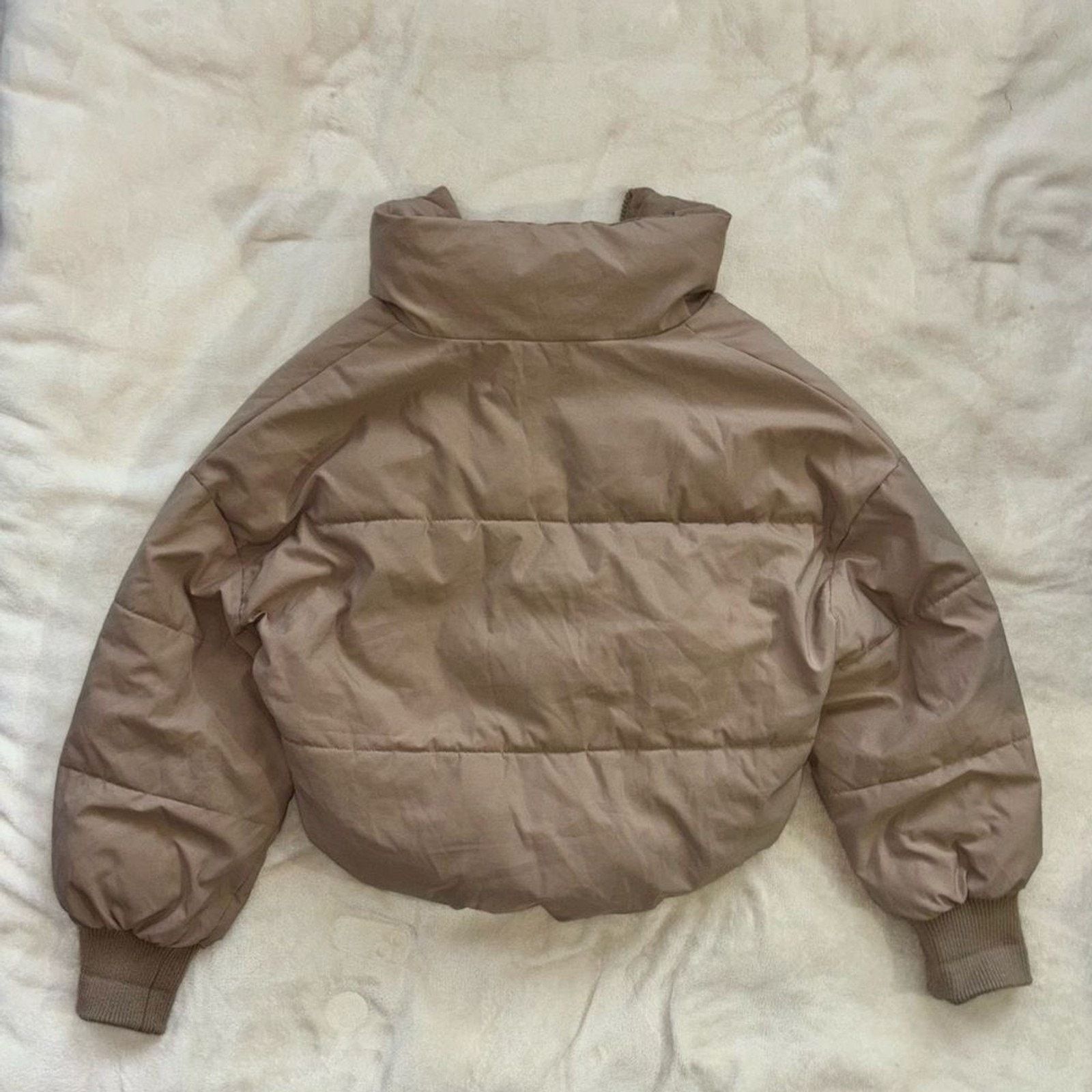 & Other Stories Tan Puffer Coat Small Cozy Winter Jacket Size S / US 4 / IT 40 - 6 Thumbnail