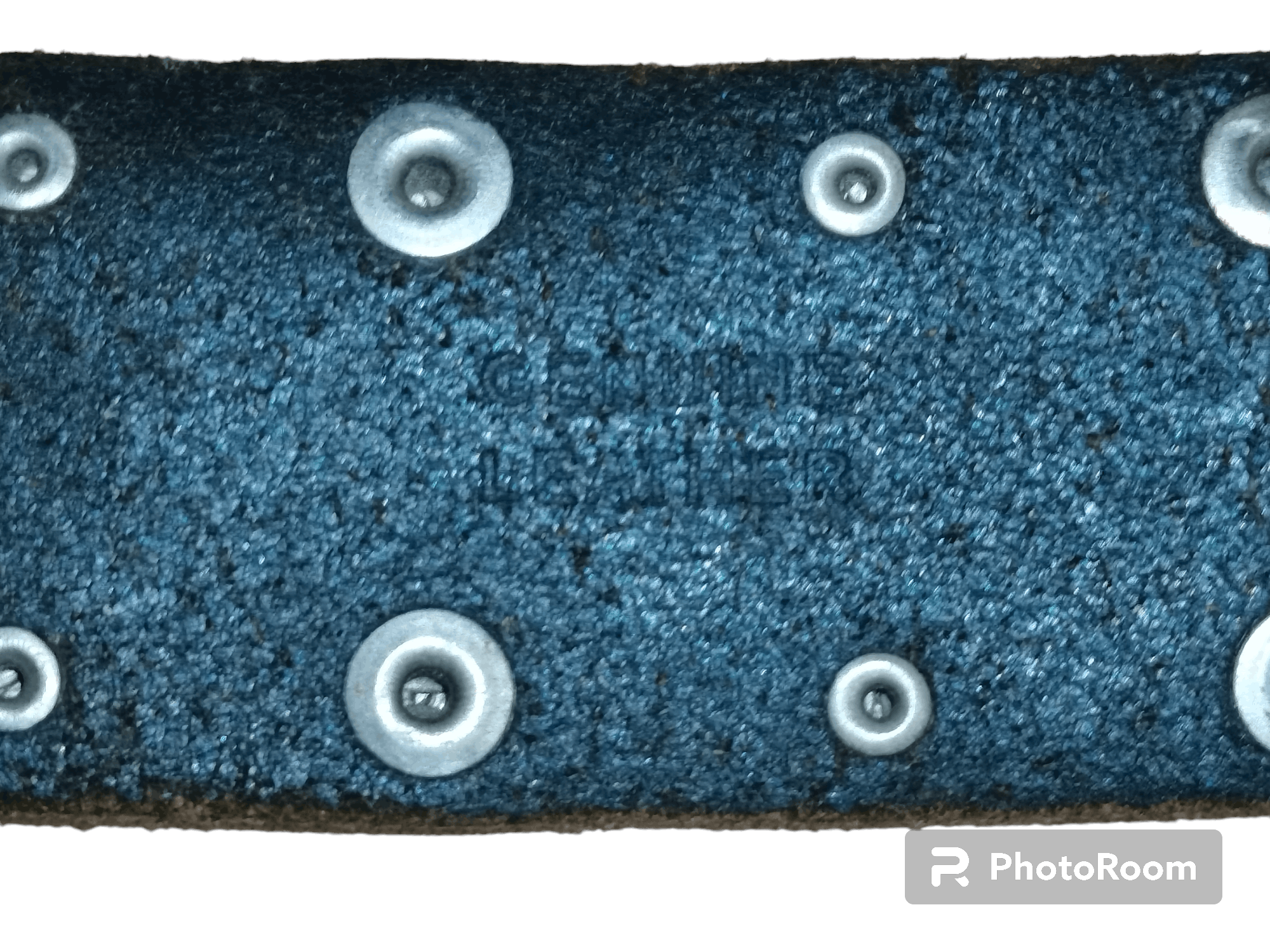 Genuine Leather CUSTOM STUDDED LEATHER BELT Size 38 - 3 Thumbnail