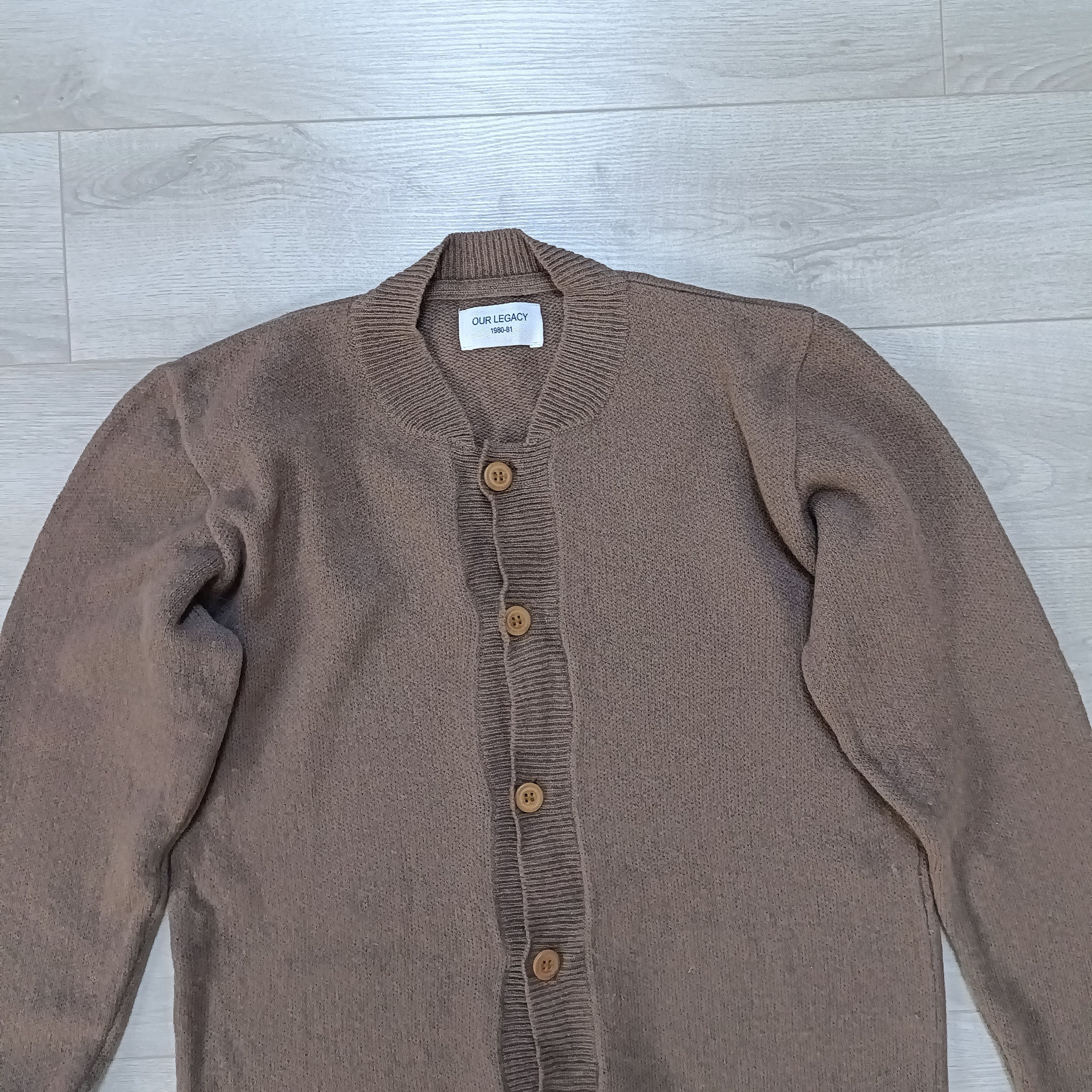 Our Legacy Men's Brown Lambswool Cardigan ! Size US L / EU 52-54 / 3 - 2 Thumbnail