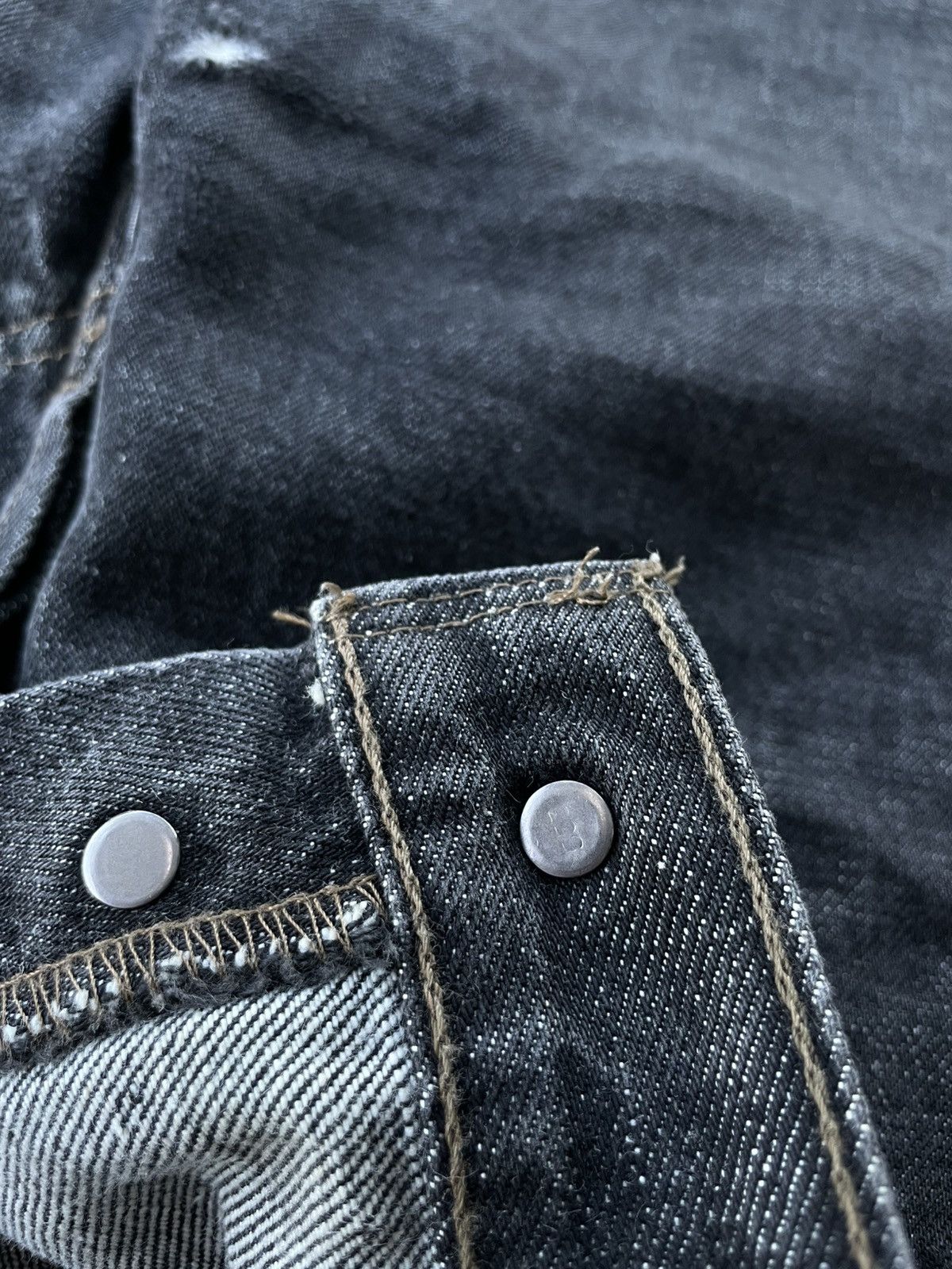 Levi's × Vintage VTG 90s Levi's 501 Superblack (Dark Grey) #553 Size US 31 - 6 Thumbnail