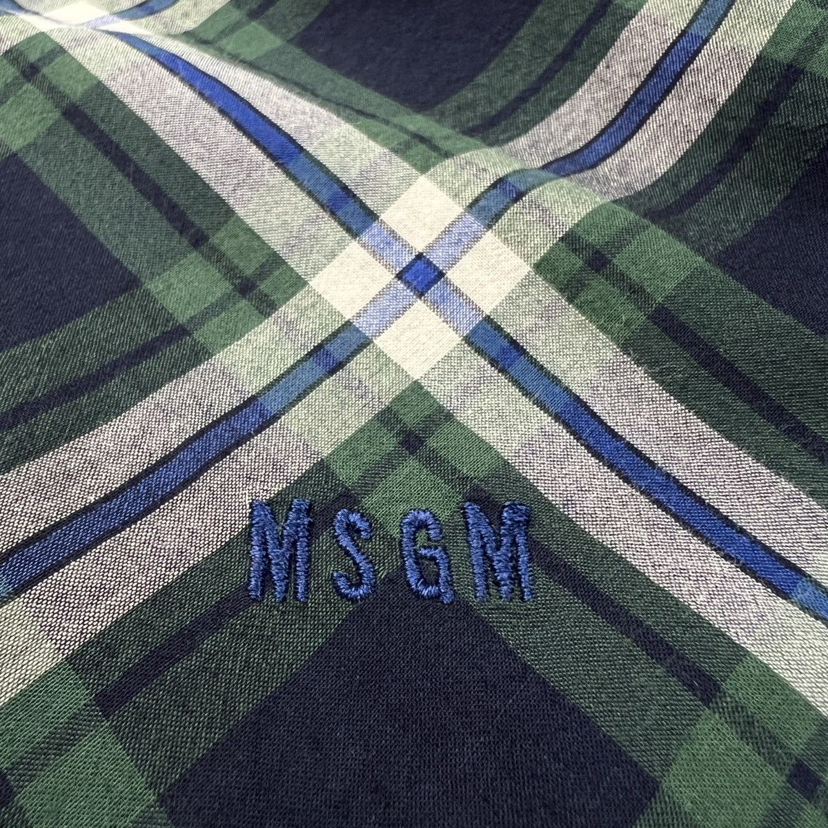 MSGM MSGM Viscose Tartan Shirt Made in Italy Size US M / EU 48-50 / 2 - 6 Thumbnail