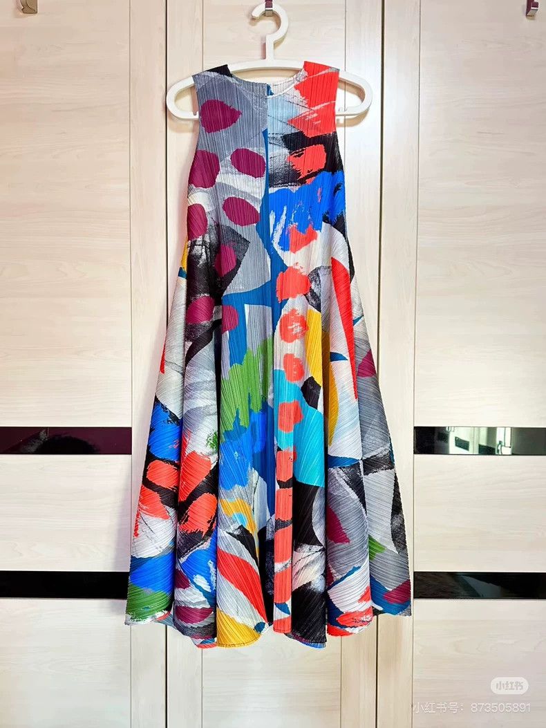 Issey Miyake Issey Miyake size:3 Colored ink-wash dress Size M / US 6-8 / IT 42-44 - 1 Thumbnail