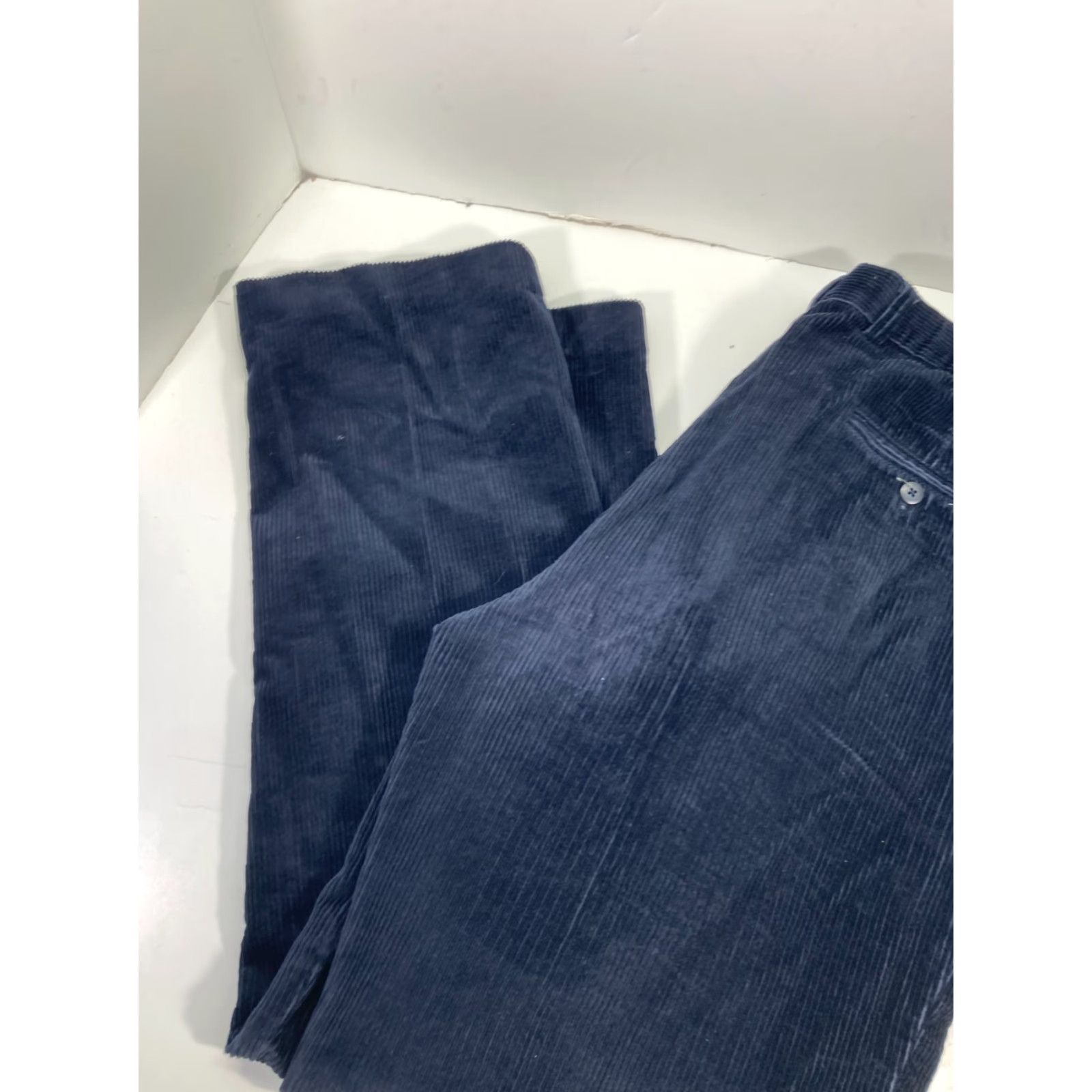 Jos. A. Bank Jos A Bank Chino Pants Mens 40x32 Blue Corduroy Cotton Straight Leg Pockets Size US 40 / EU 56 - 7 Thumbnail