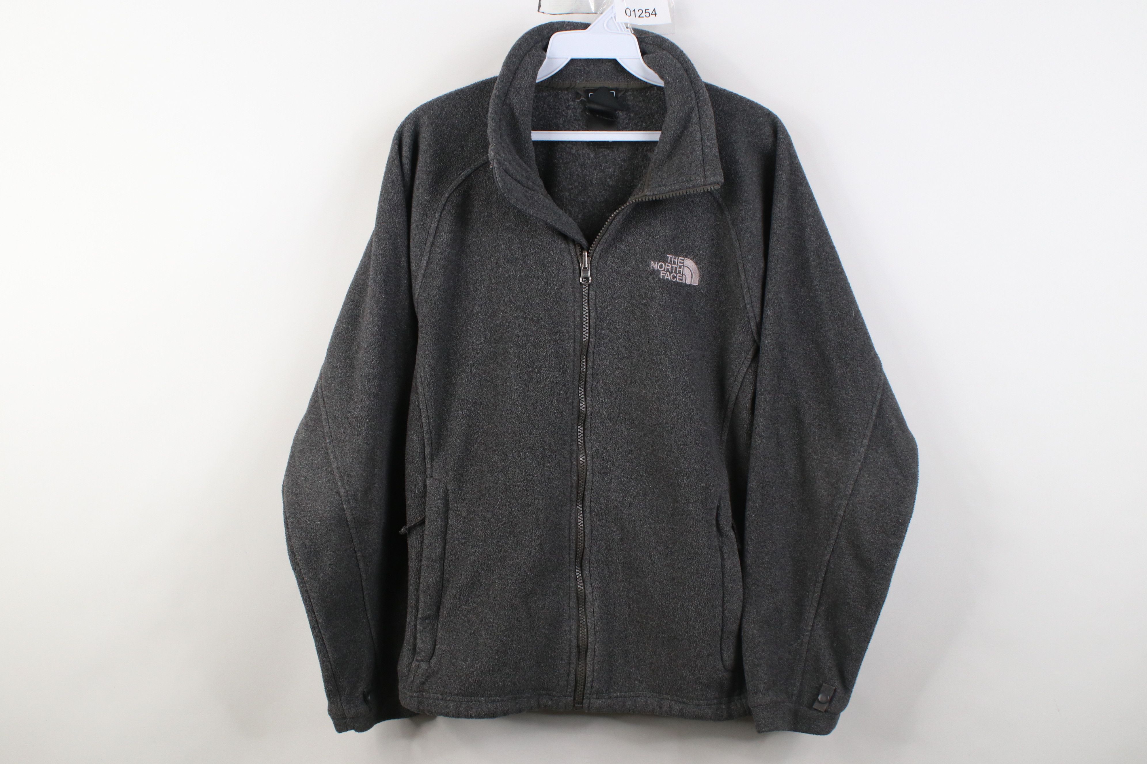 The North Face Vintage The North Face Spell Out Full Zip Fleece Jacket Gray Size US S / EU 44-46 / 1 - 1 Thumbnail