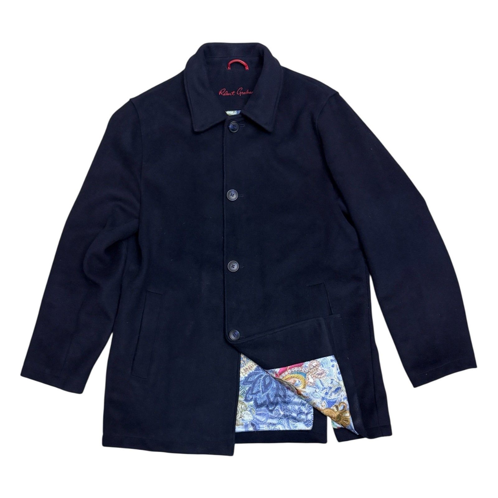 Robert Graham ROBERT GRAHAM Wool Luxury Designer Business Pea Coat Medium Size US M / EU 48-50 / 2 - 4 Thumbnail