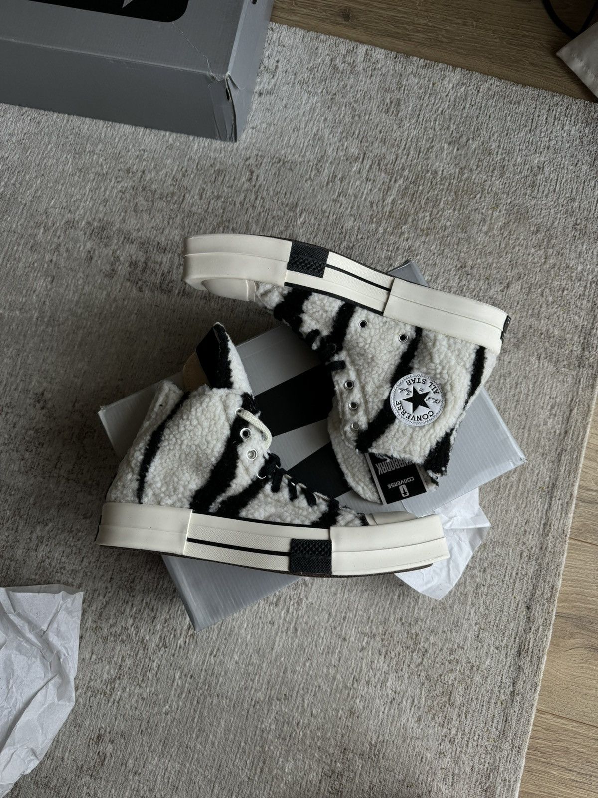 Converse × Rick Owens × Rick Owens Drkshdw RICK OWENS X CONVERSE 41 Size US 8 / EU 41 - 2 Thumbnail