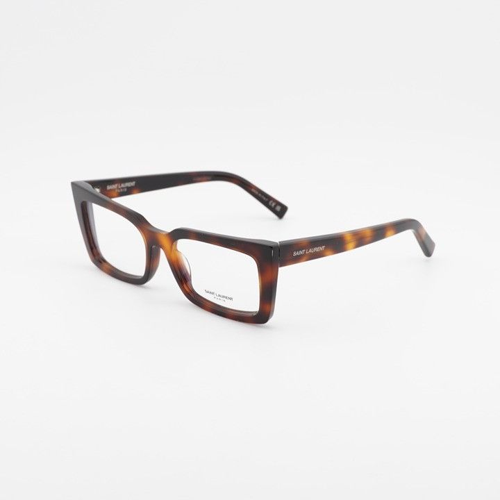 Saint Laurent Paris Saint Laurent SL554 002 Eyeglasses Havana 54mm Cat Eye Frame Size ONE SIZE - 2 Thumbnail