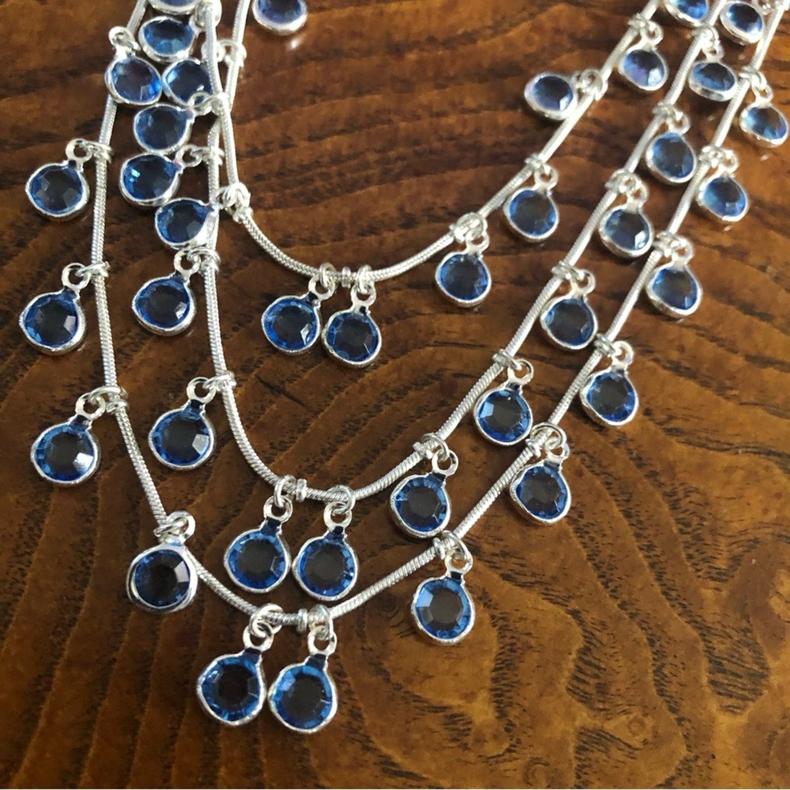 Anne Klein Vintage Anne Klein lion triple strand blue crystal necklace Size ONE SIZE - 8 Thumbnail