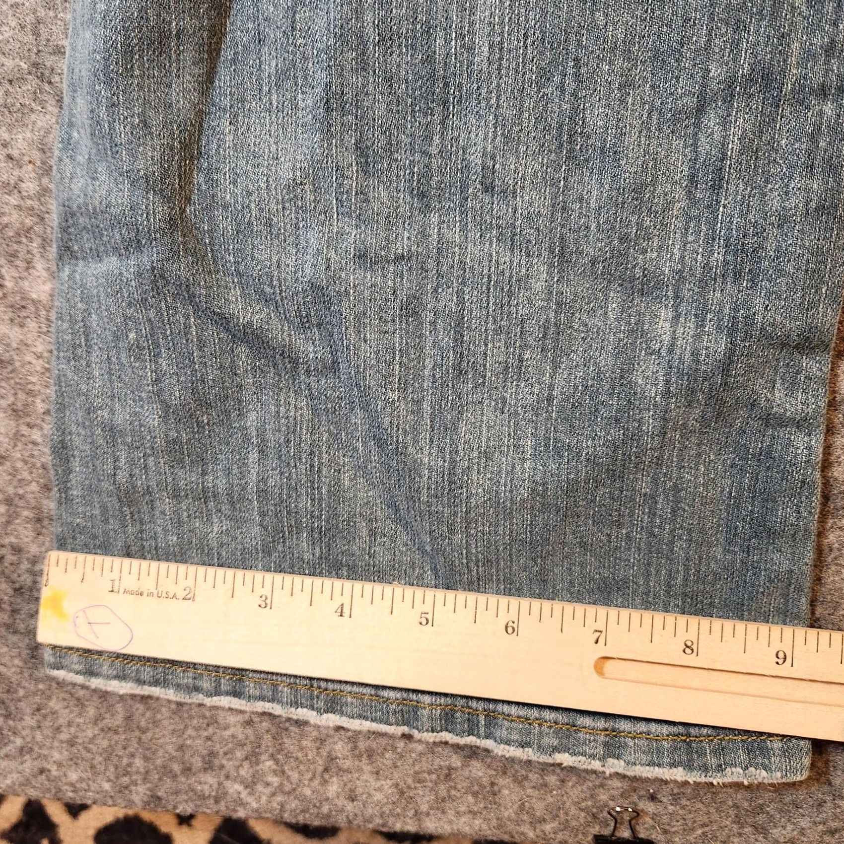 Lucky Brand VINTAGE Lucky Brand Jeans Womens 8 Jezabel Dungarees Blue Denim Stretch 32in Inseam Made in USA Womens Jeans Size 30" / US 8 / IT 44 - 7 Thumbnail