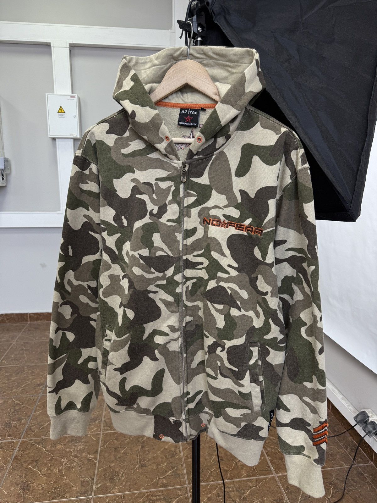 No Fear 🇺🇸 Vintage Y2K No Fear Camouflage Zip Hoodie Military Retro Size US XL / EU 56 / 4 - 1 Thumbnail