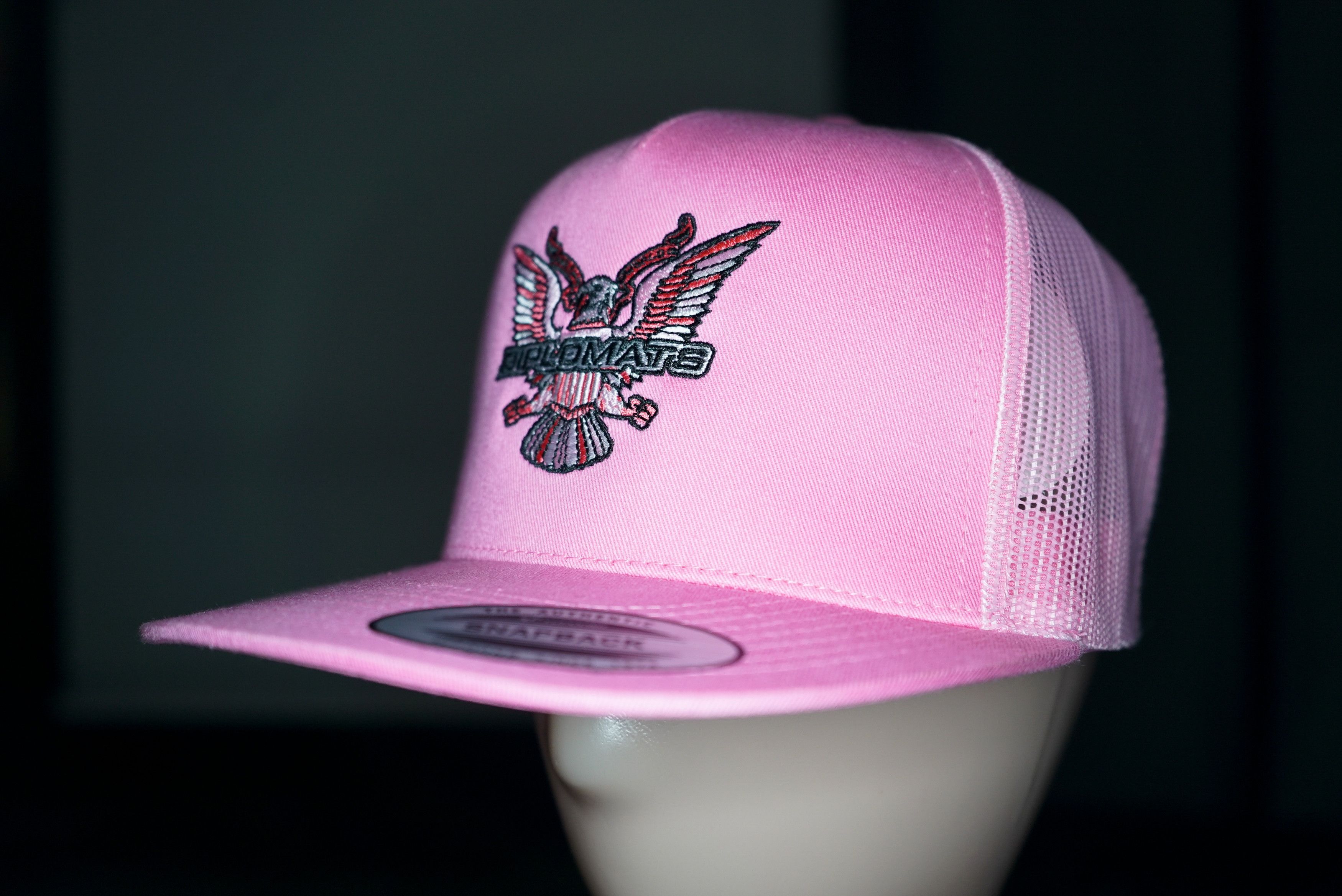 Handmade Diplomats Logo, Camron, Trucker Hat in Pink Size ONE SIZE - 3 Thumbnail