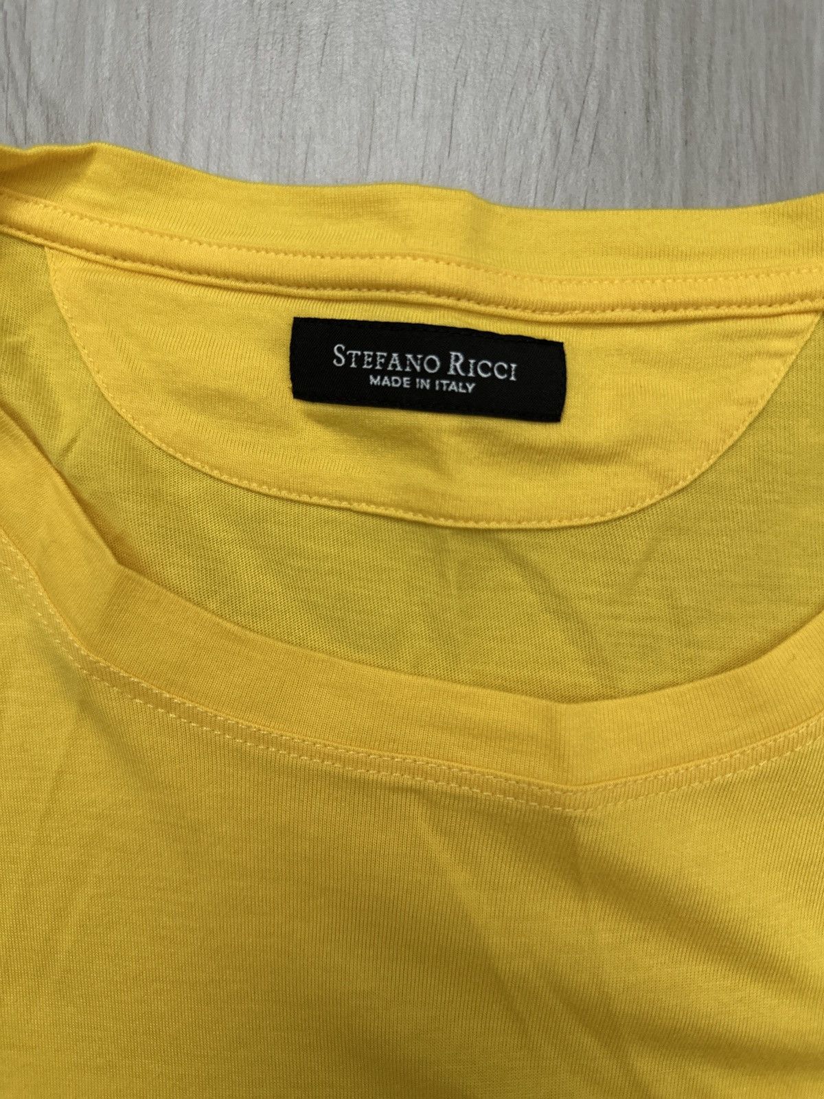 Stefano Ricci Stefano Ricci Tiger Embroidered Yellow T-Shirt 3XL (Fits XL) Size US XL / EU 56 / 4 - 3 Thumbnail